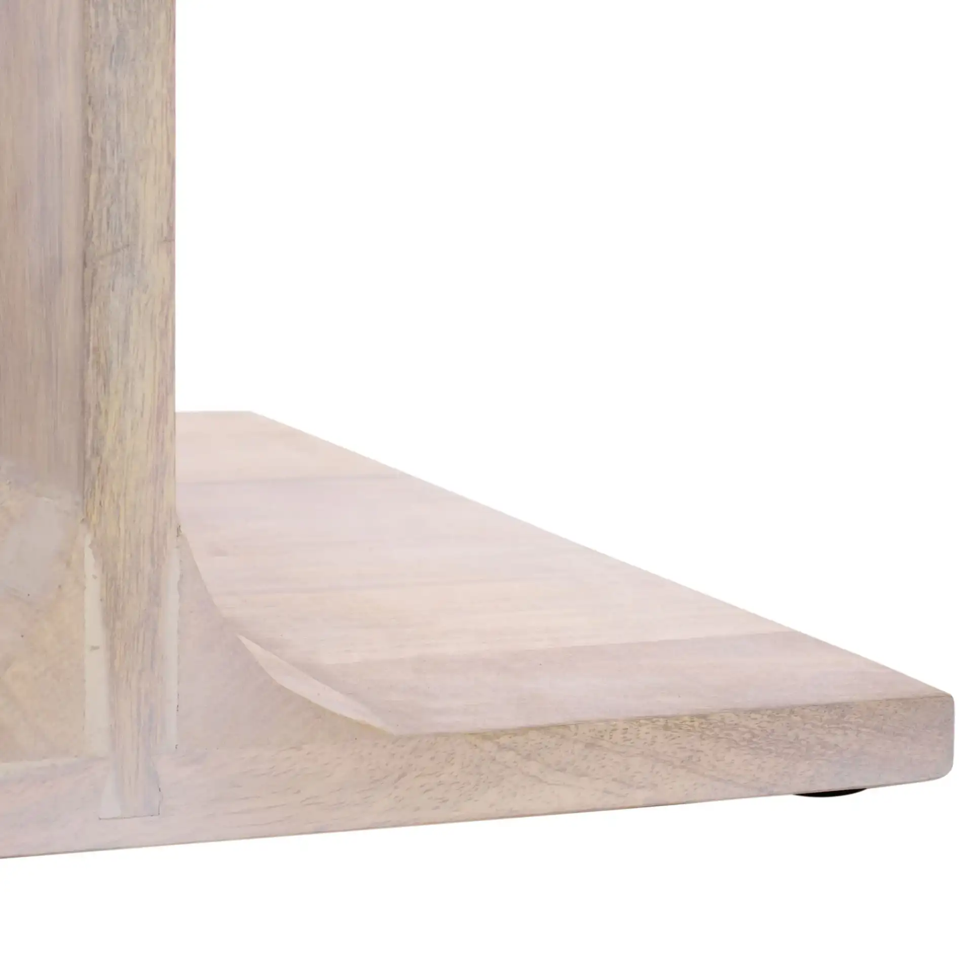 Wilfredo Accent Table in White Washed, detail view
