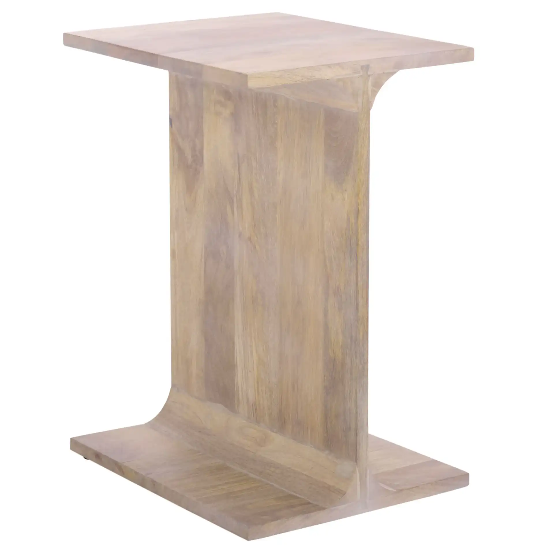 Wilfredo Accent Table in White Washed, detail view