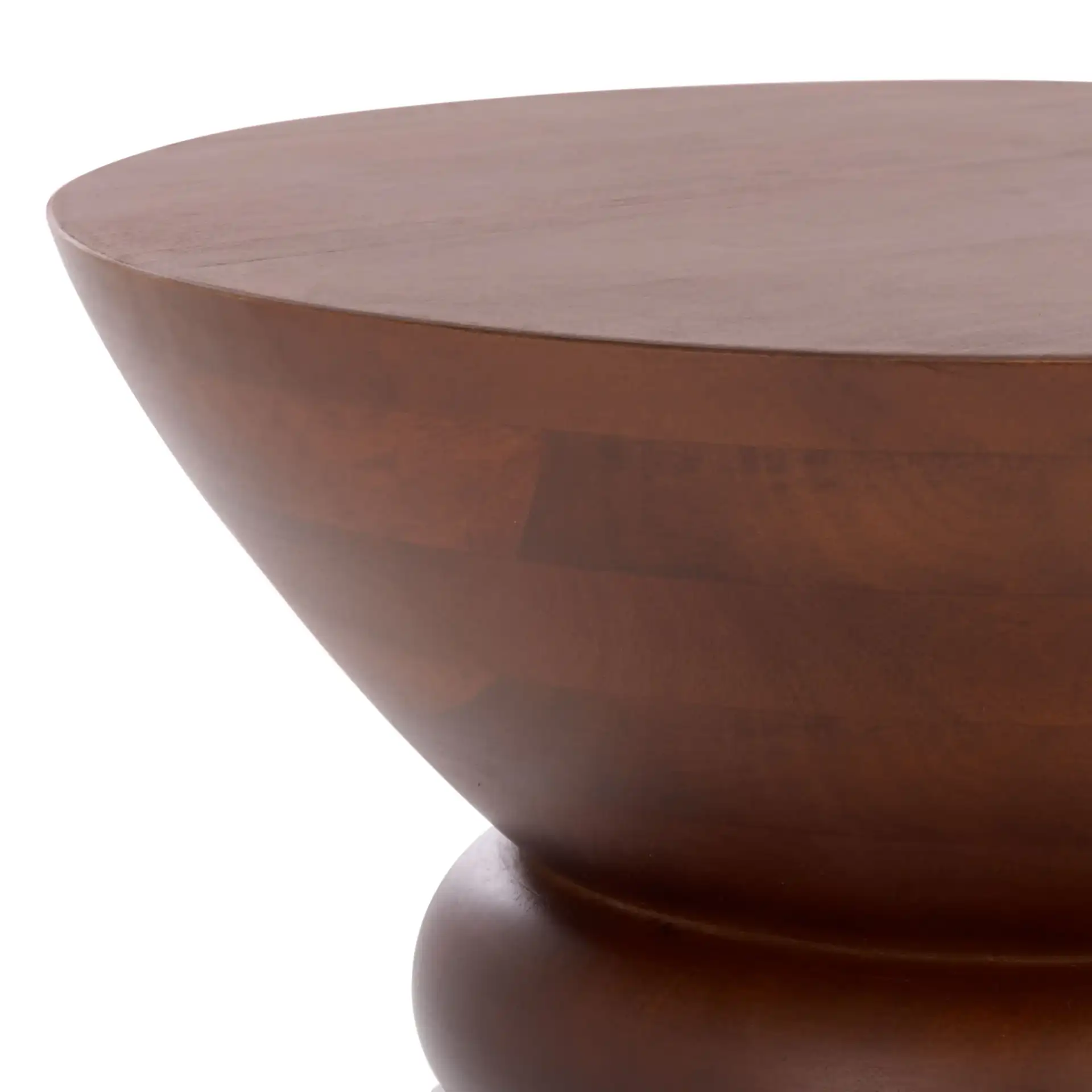 Ignacio Round Accent Table in Walnut in a styled room