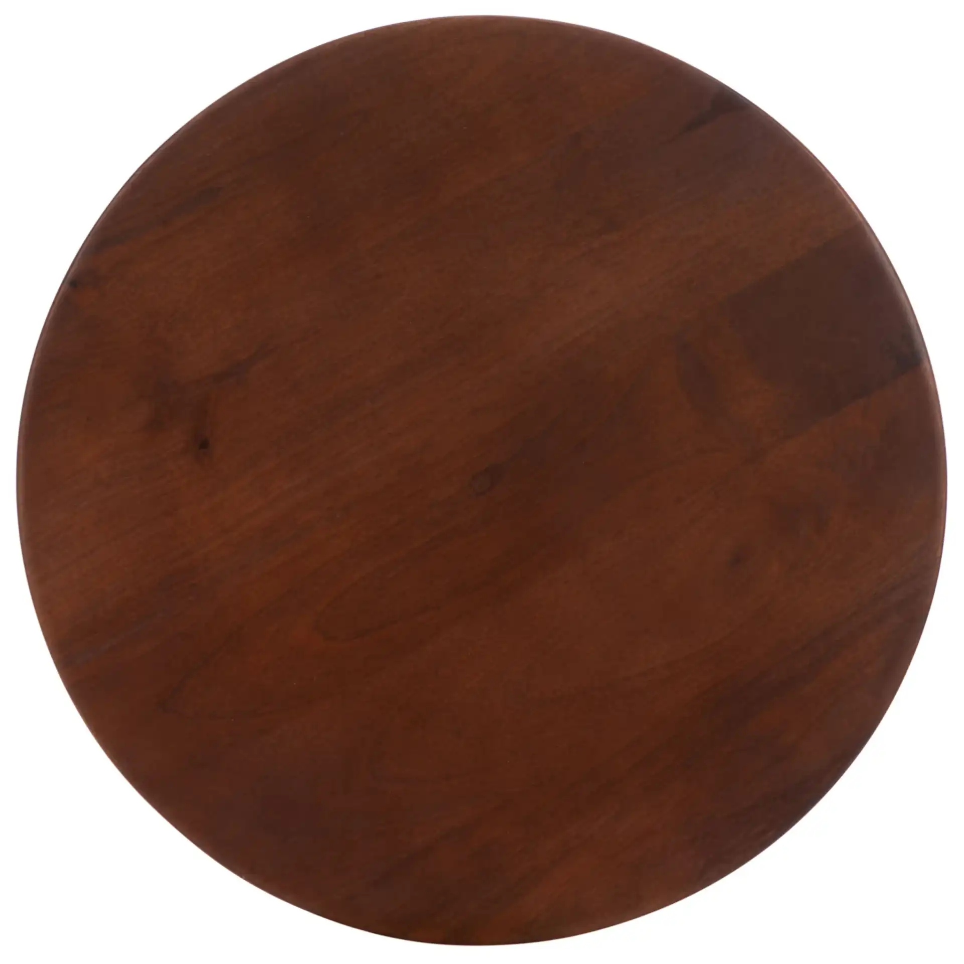 Ignacio Round Accent Table in Walnut, detail view