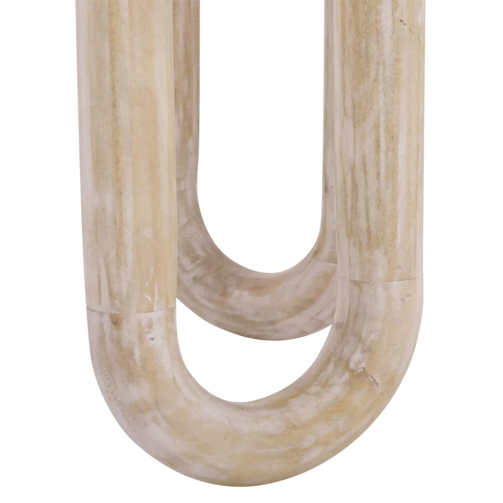 Jazmin Round Accent Table in Natural Wash, detail view