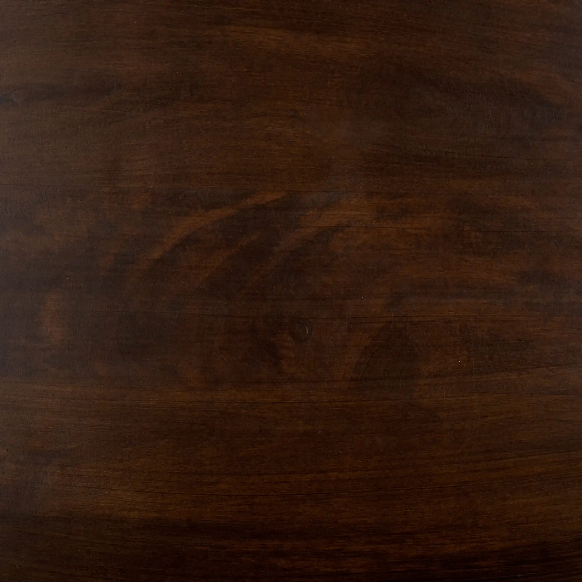 Lobone Round Accent Table in Dark Brown, detail view