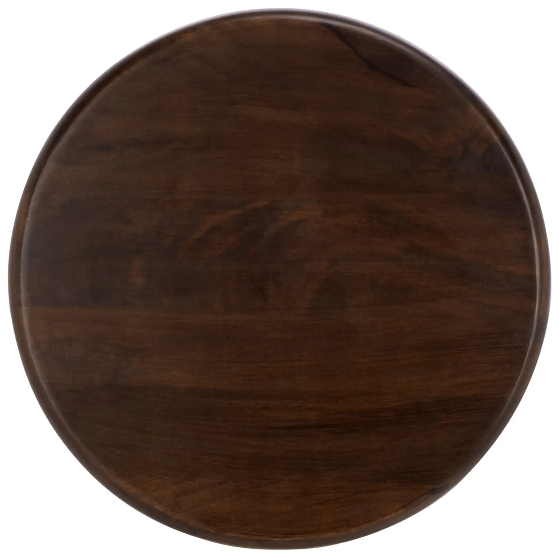 Lobone Round Accent Table in Dark Brown, detail view