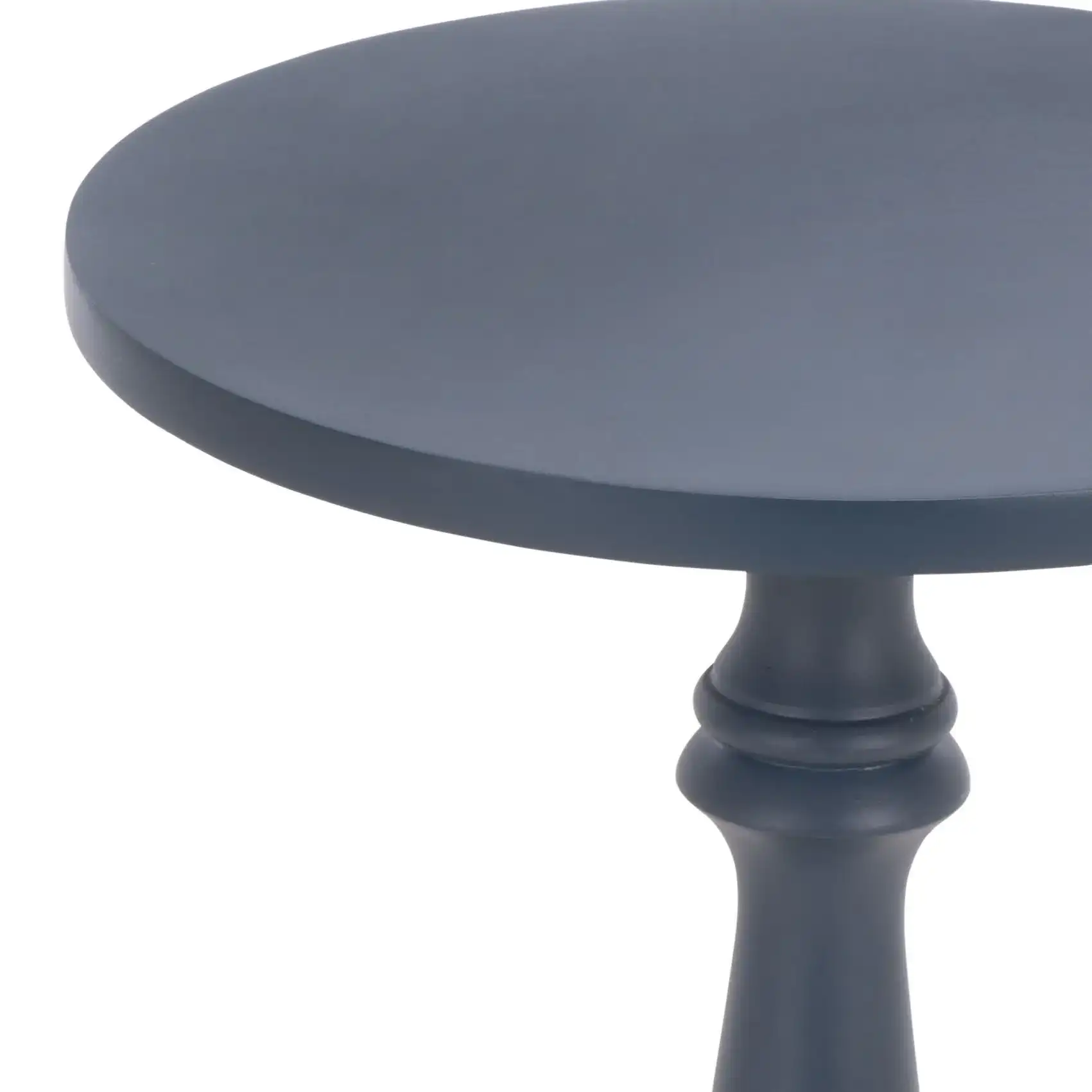 Rhue Accent Table in Navy Blue in a styled room
