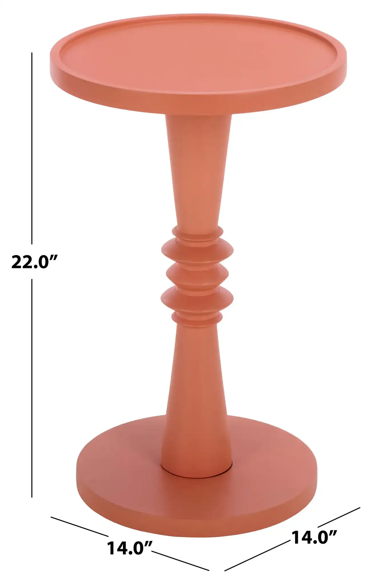 Omid Accent Table in Pink, detail view
