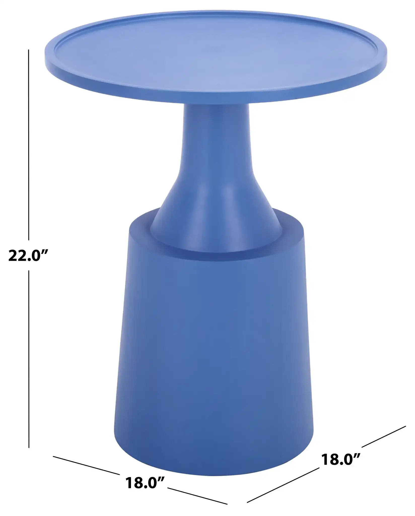 Selk Accent Table in Blue, detail view