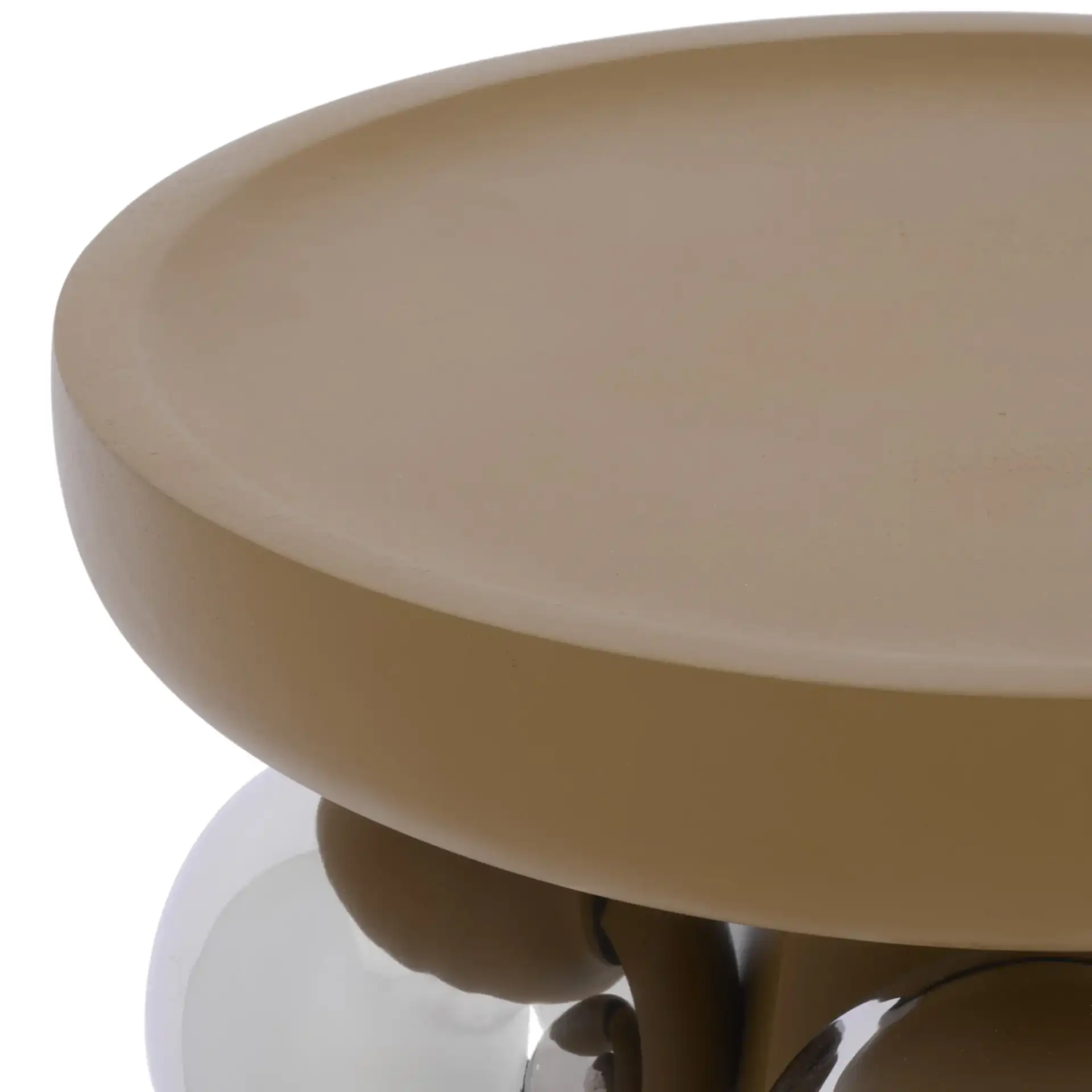 Banks Accent Table in Mustard / Silver in a styled room