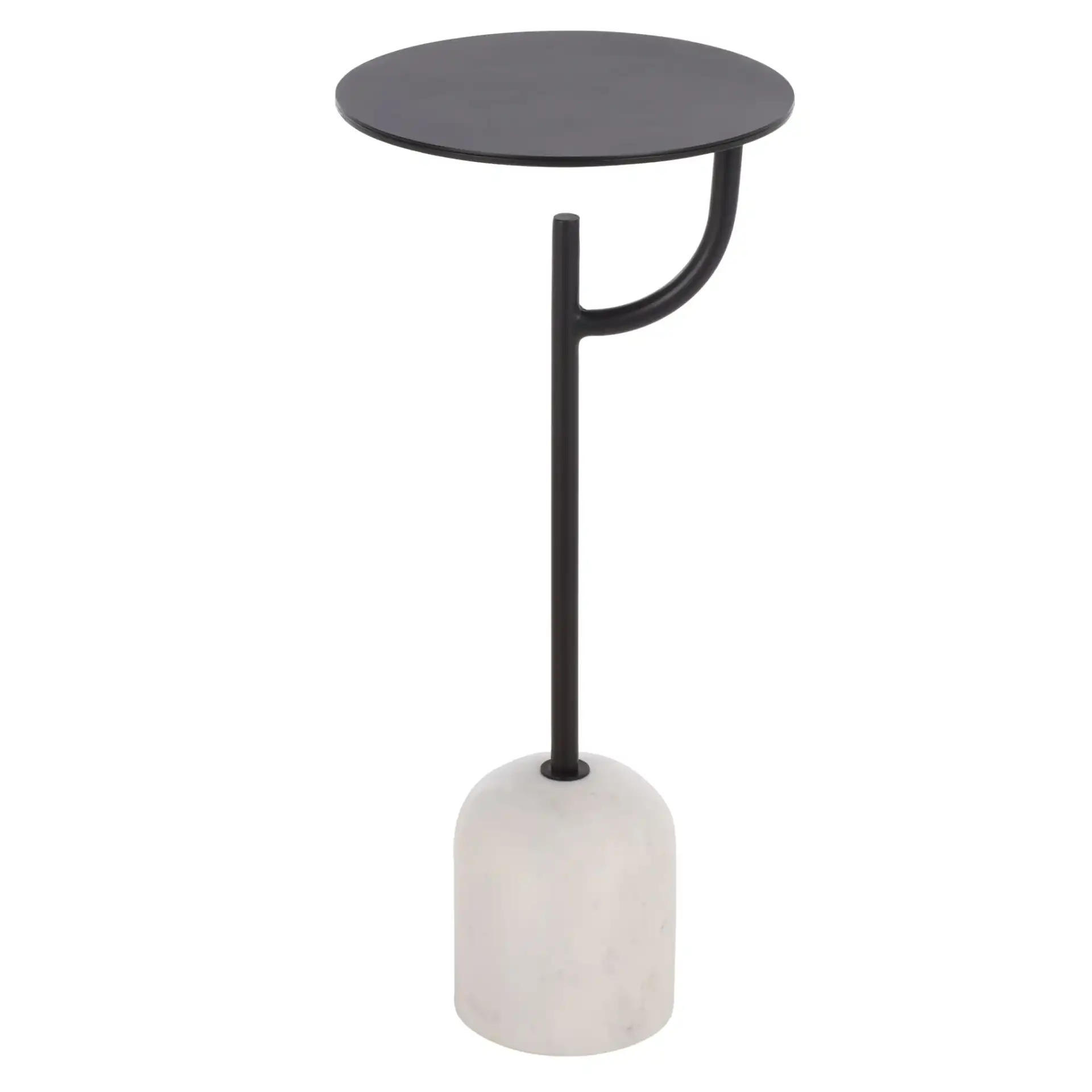 Harlowe Accent Table in Black / White, detail view