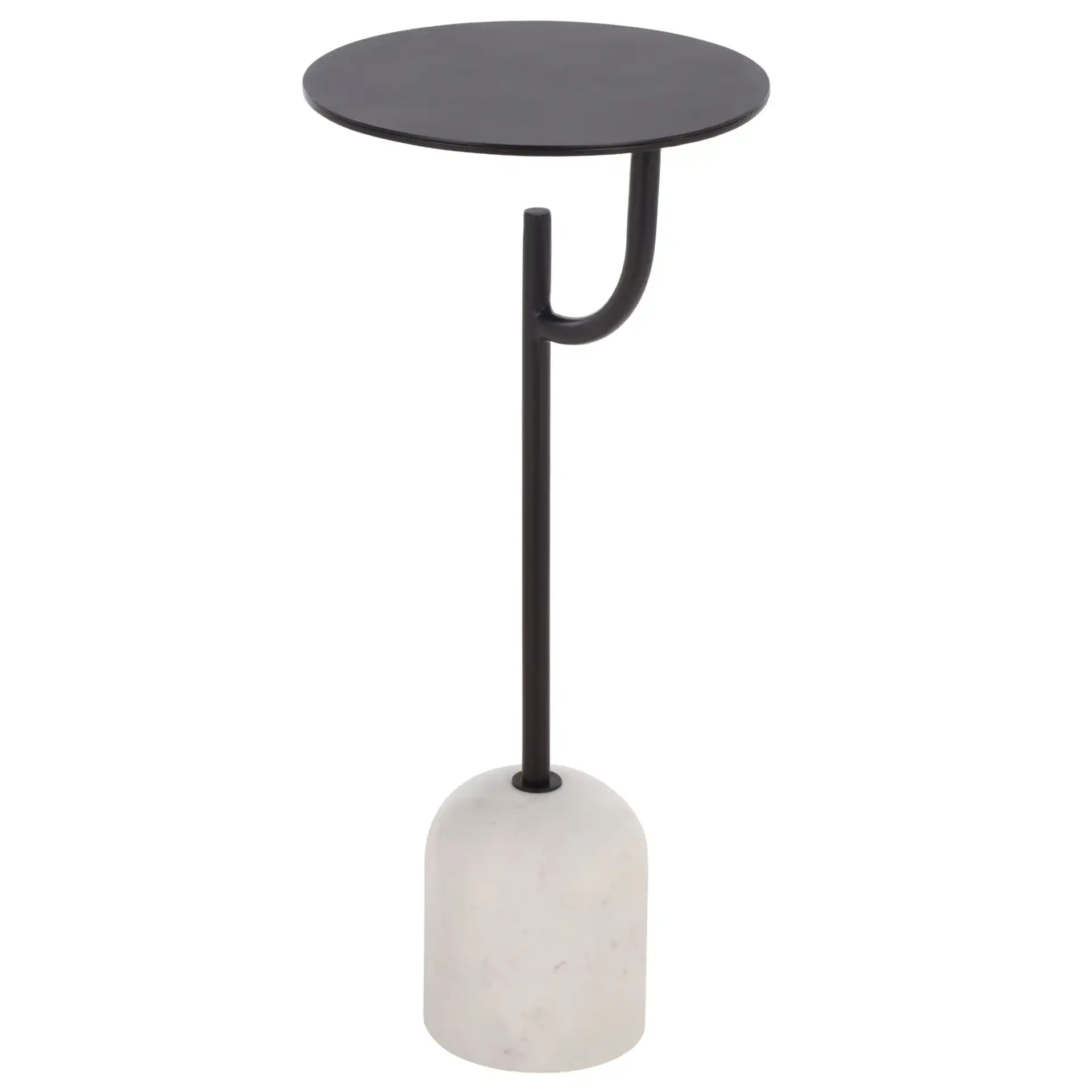 Harlowe Accent Table in Black / White, detail view