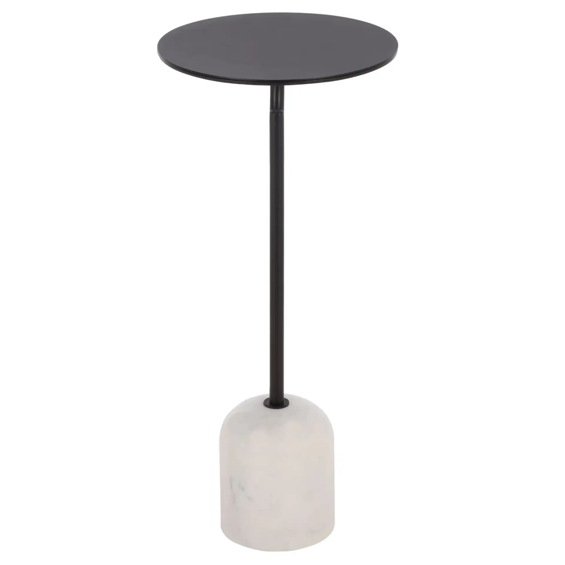 Harlowe Accent Table in Black / White, detail view