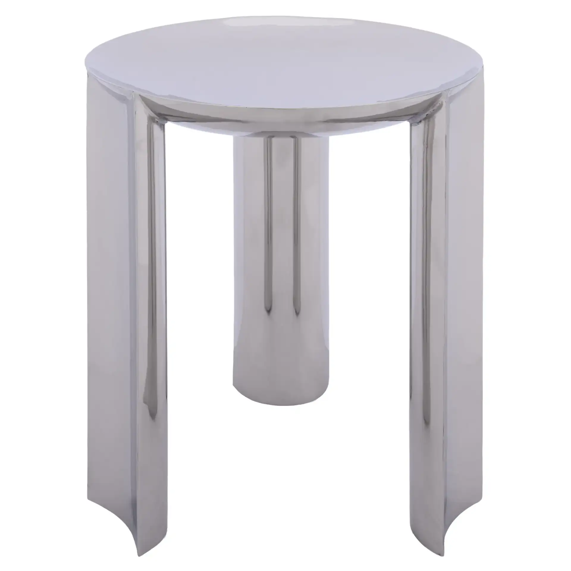Mander Accent Table in Silver, detail view