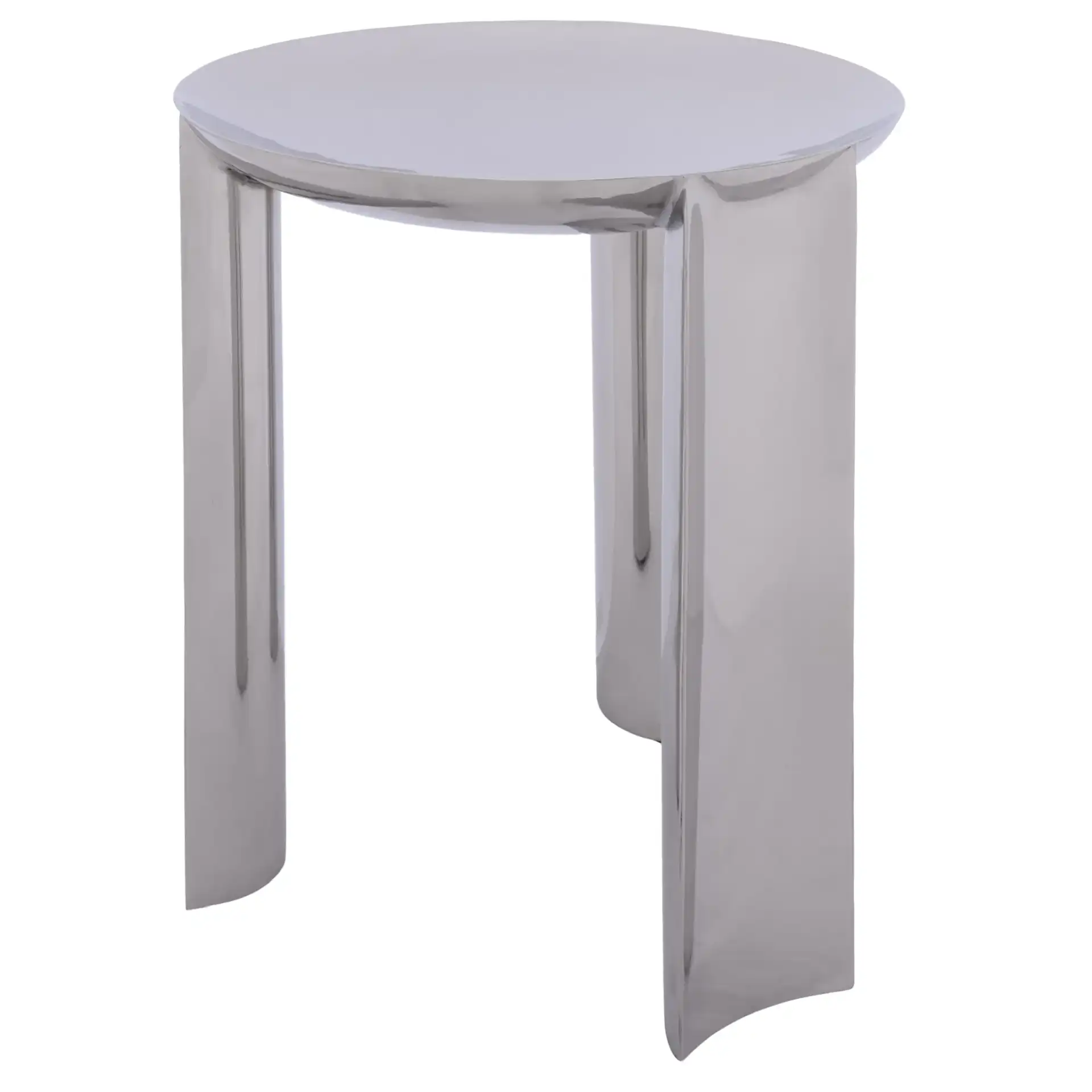 Mander Accent Table in Silver, detail view