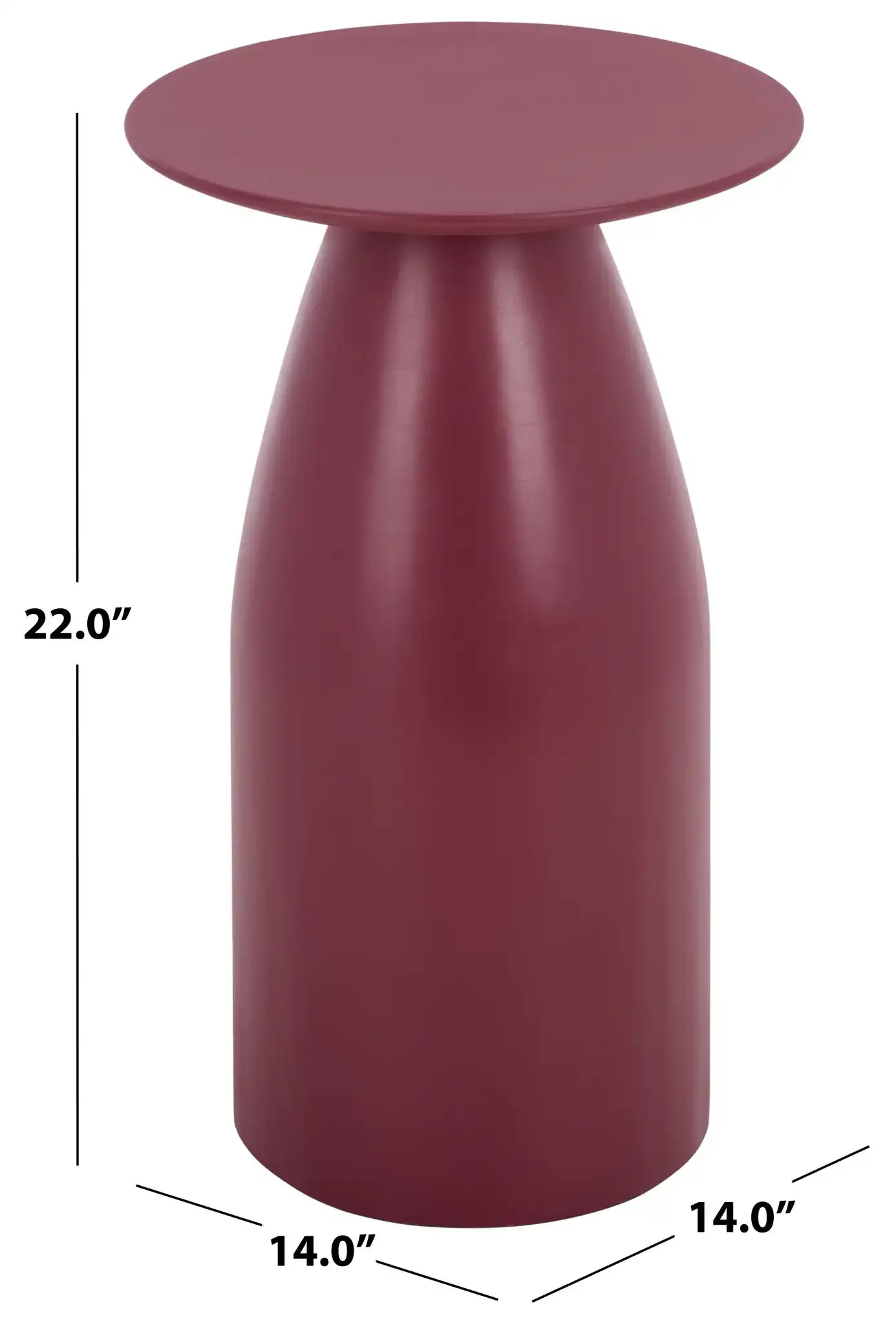 Margie Accent Table in Magenta, detail view