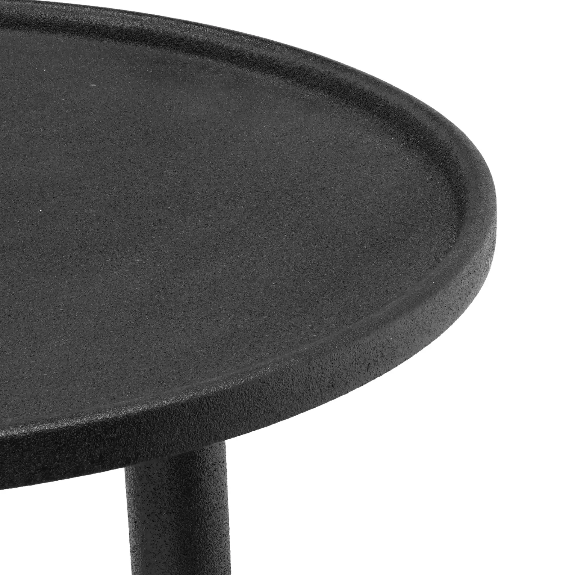 Blithe Accent Table in Black in a styled room