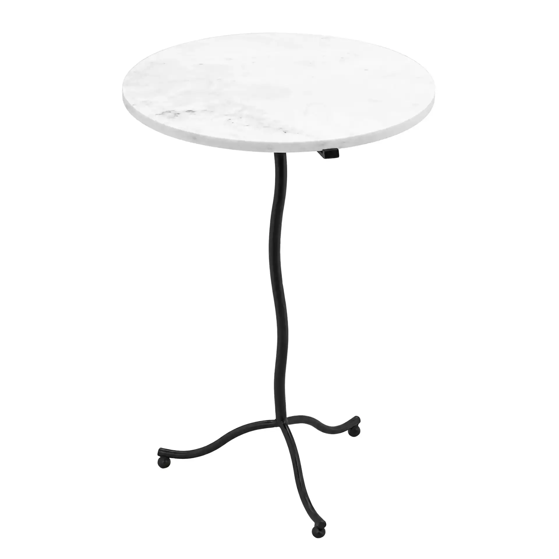 Amery Accent Table in Black / White, detail view