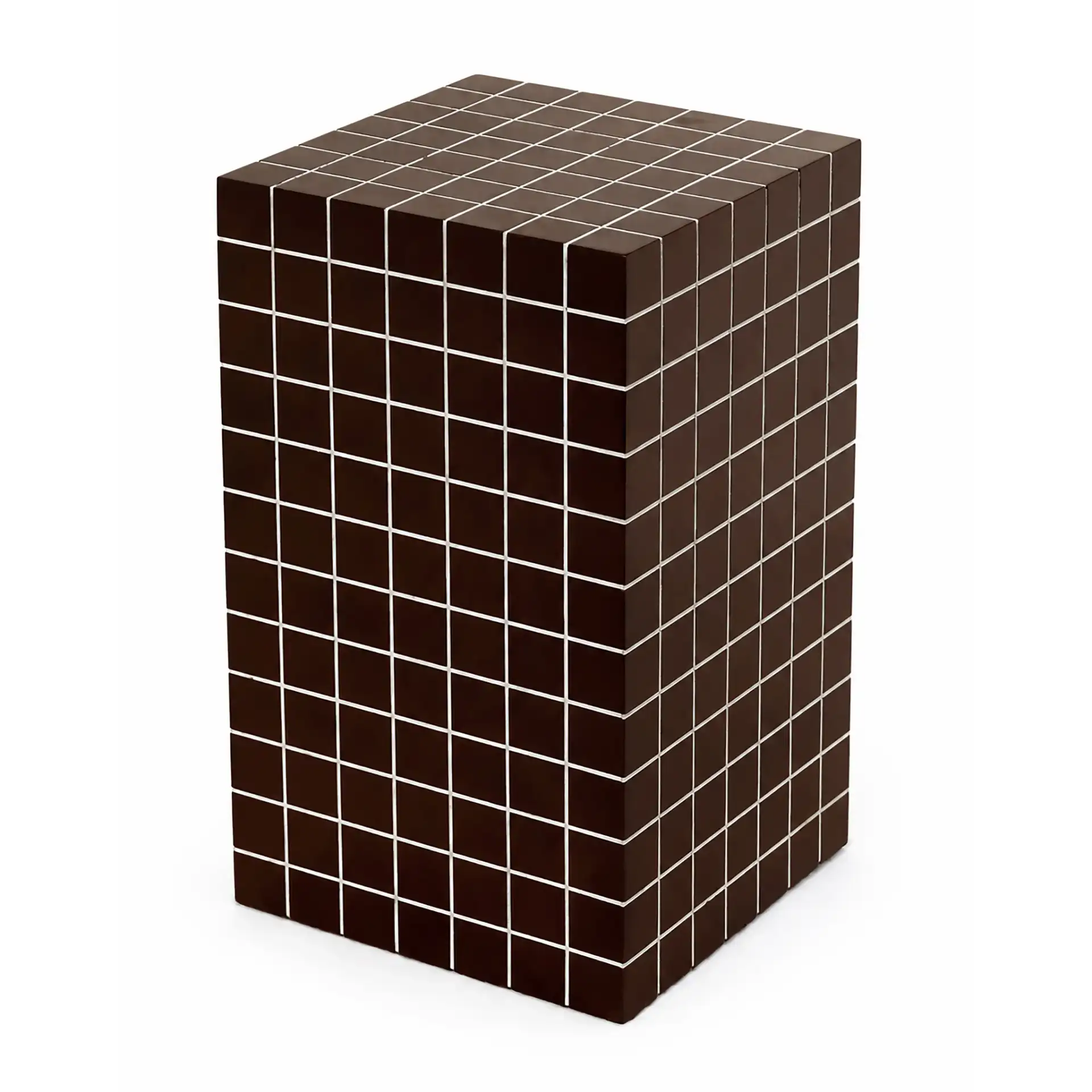 Gerolomo Accent Table in Walnut / White, detail view
