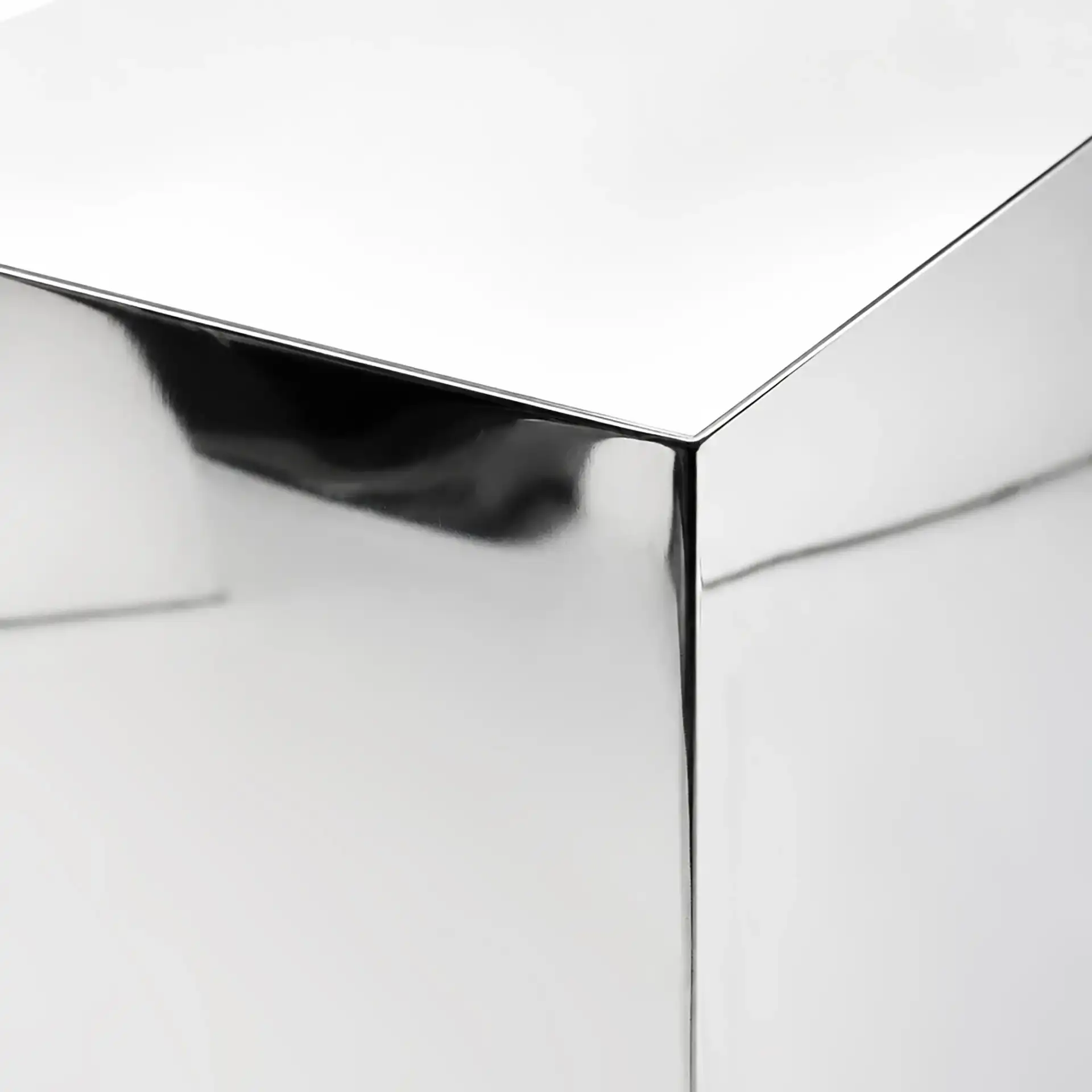 Gwenda Accent Table in Silver in a styled room