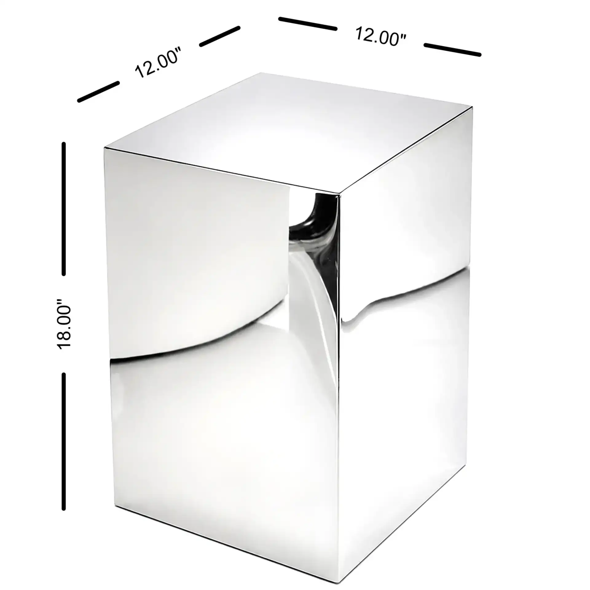 Gwenda Accent Table in Silver, detail view