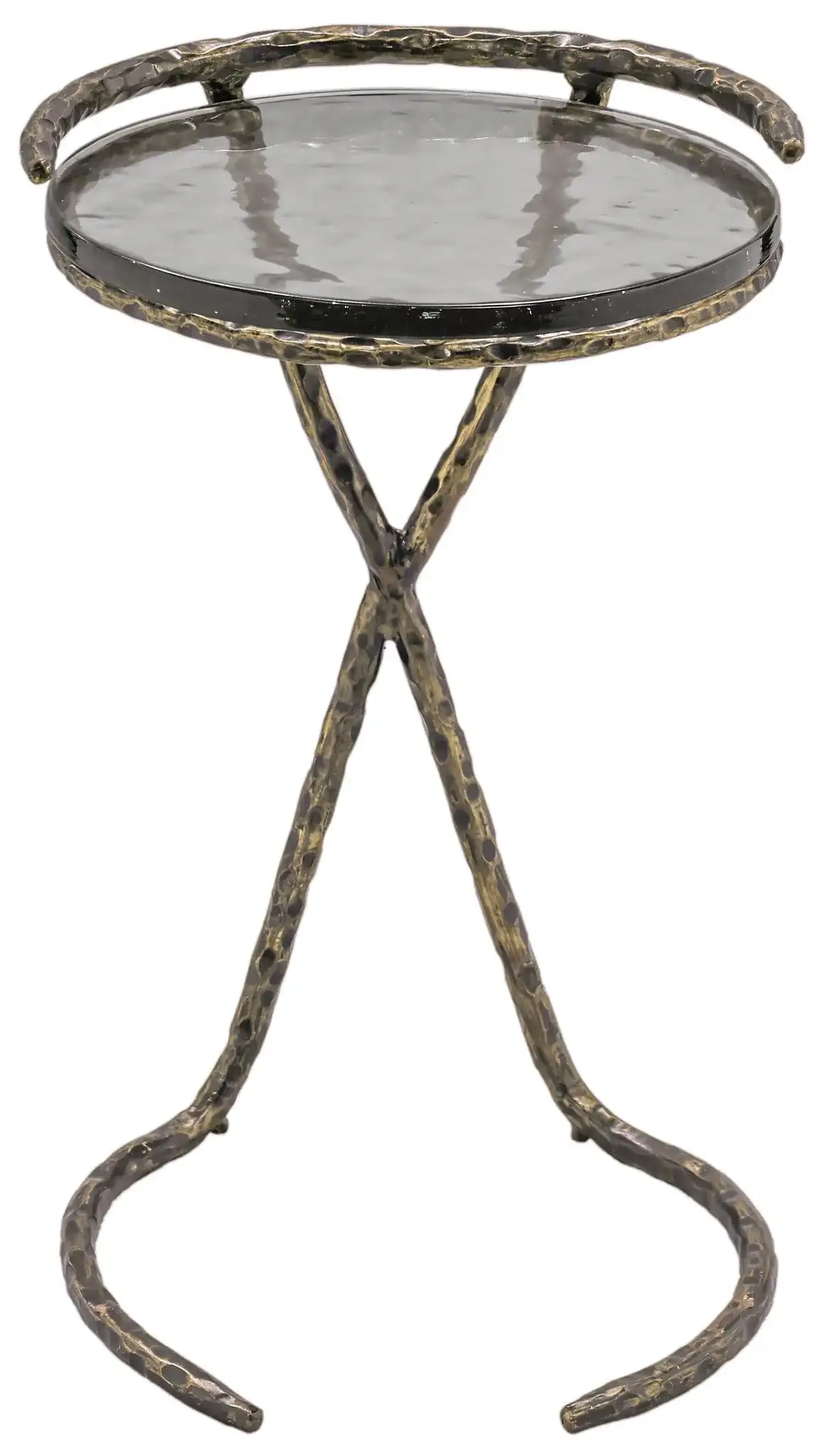 Lorinna Accent Table in Antique Brass