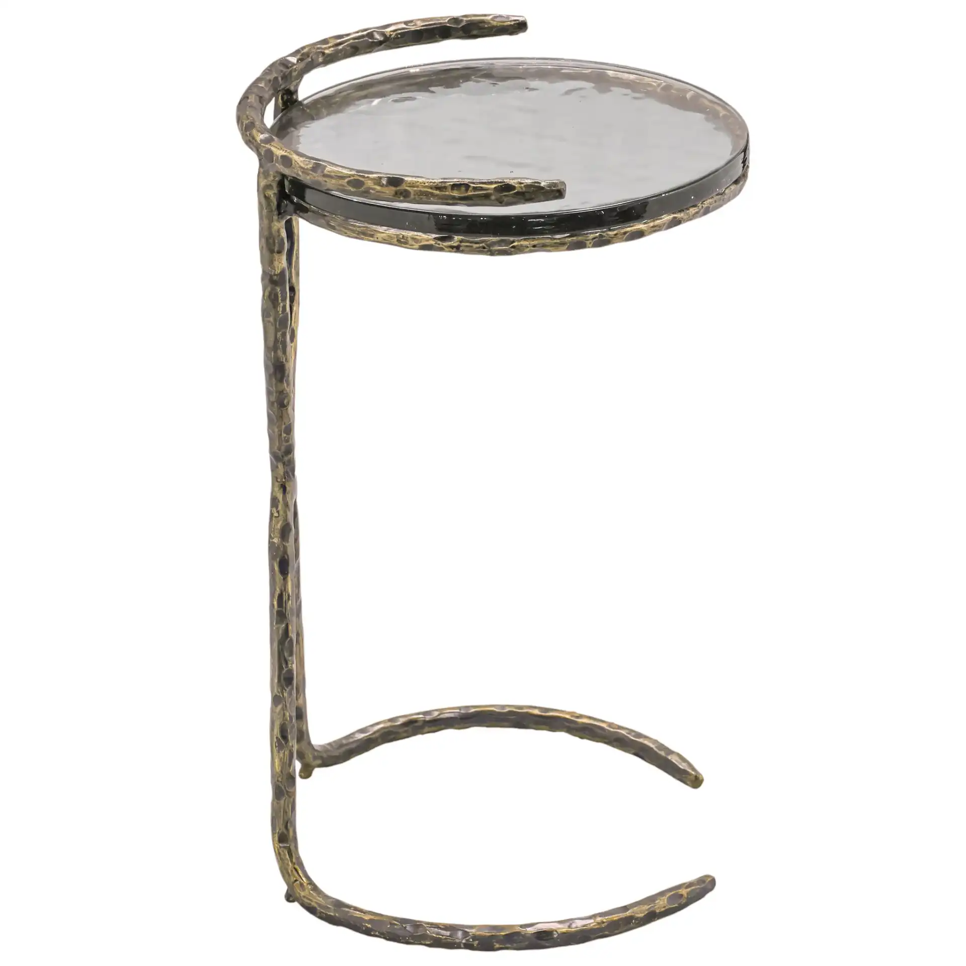 Lorinna Accent Table in Antique Brass, detail view
