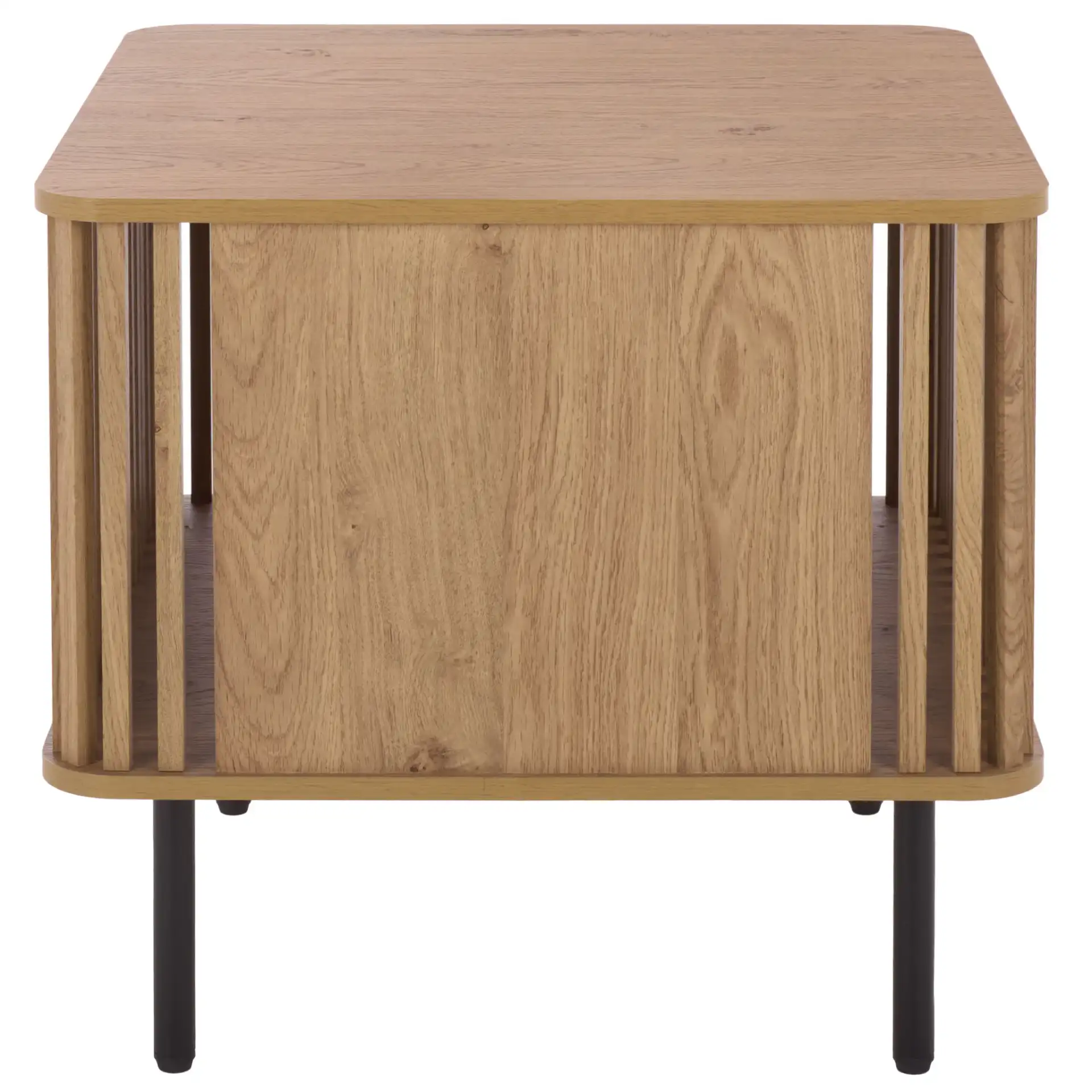 Kiyoshi Accent Table in Oak / Black, detail view