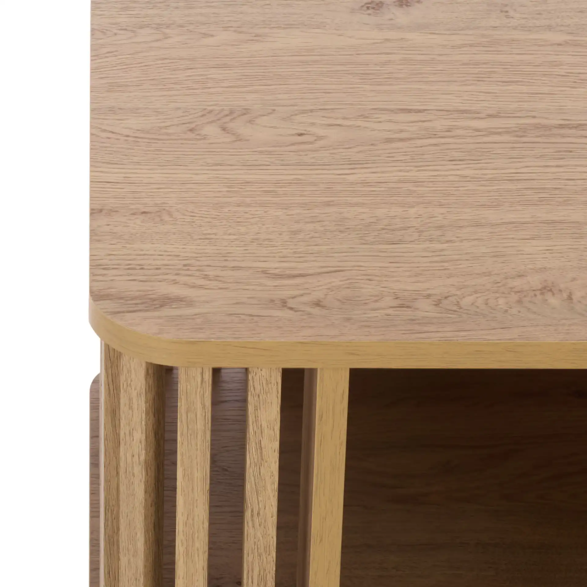 Kiyoshi Accent Table in Oak / Black in a styled room