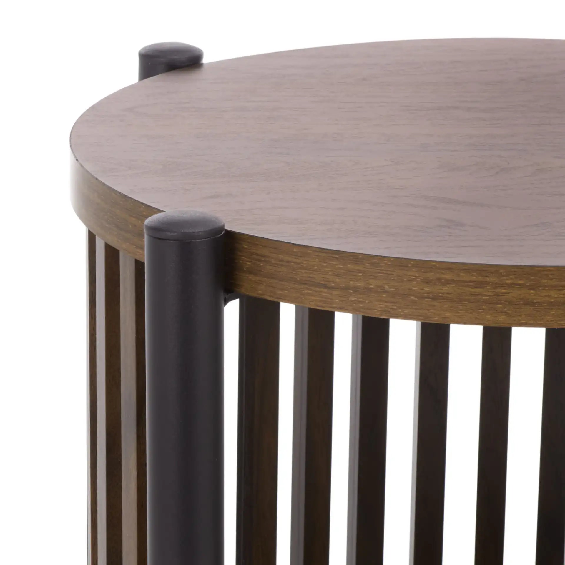 Marami Accent Table in Walnut / Black in a styled room