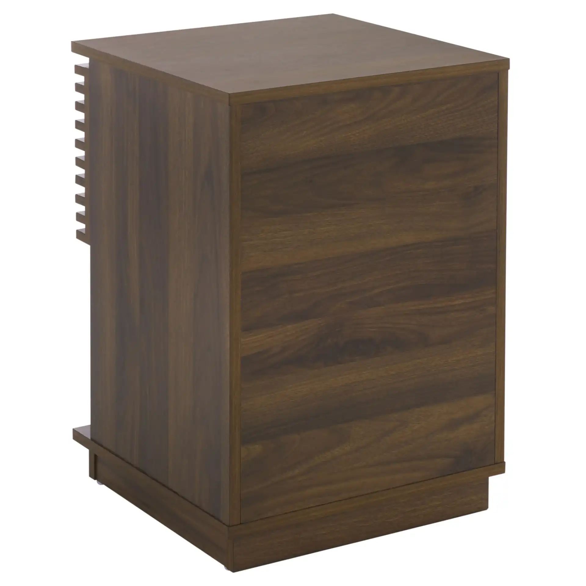 Moroto One-Drawer Accent Table in Walnut, detail view