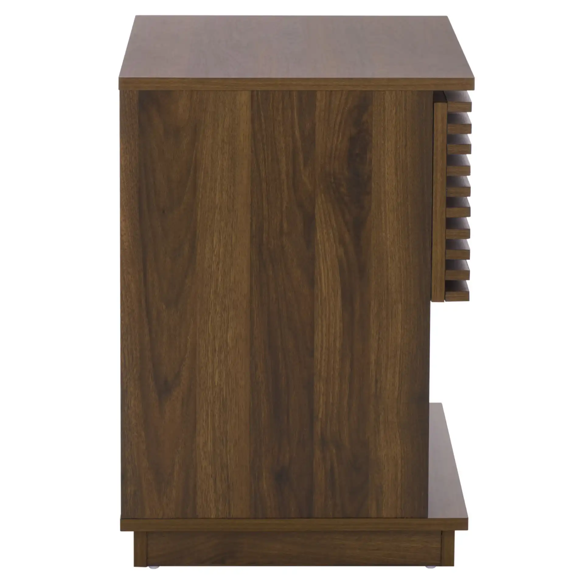 Moroto One-Drawer Accent Table in Walnut, detail view