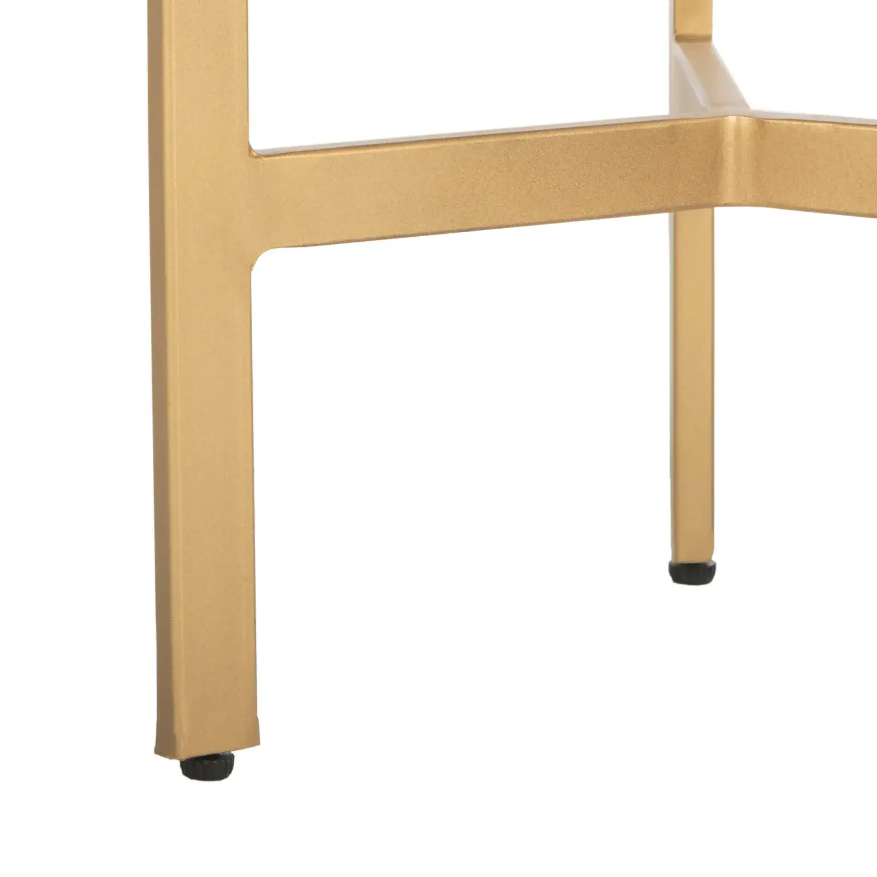 Suki Tripod Accent Table in White Agate / Gold, detail view