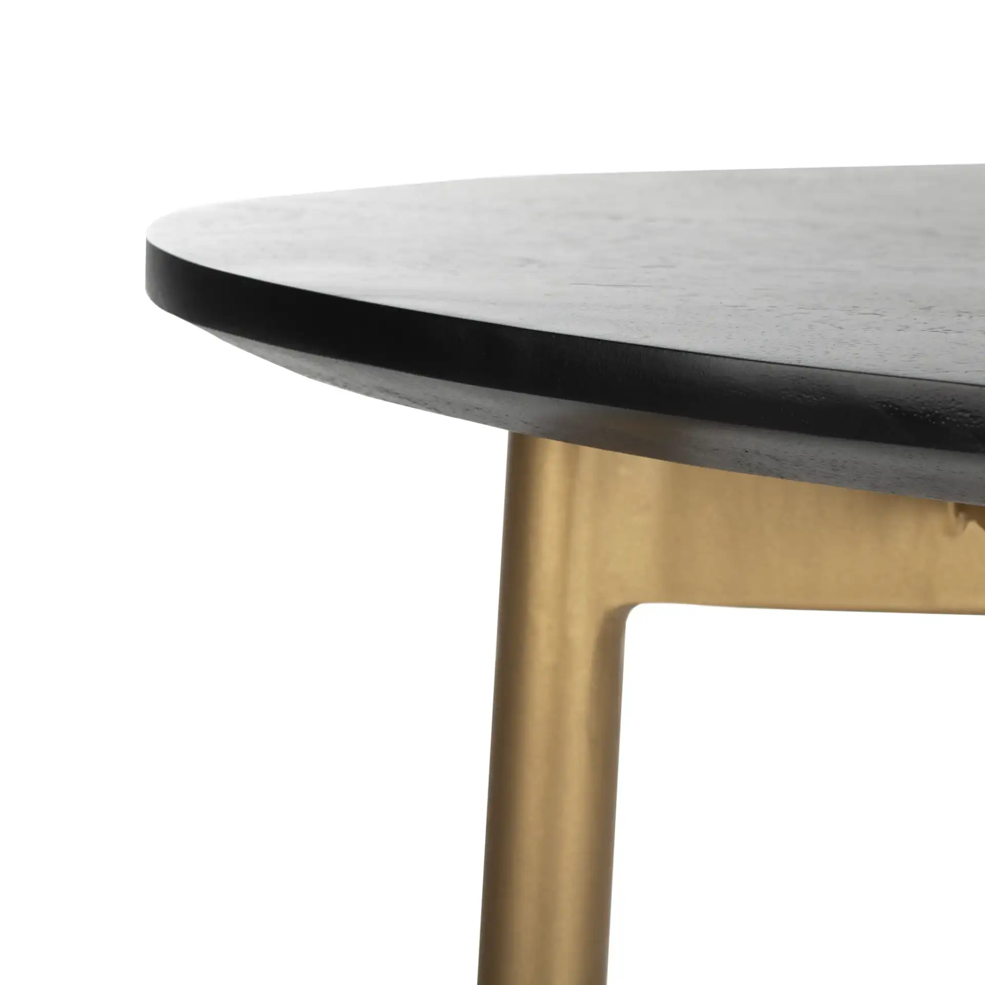 Kaiya C-Table in Black / Gold in a styled room