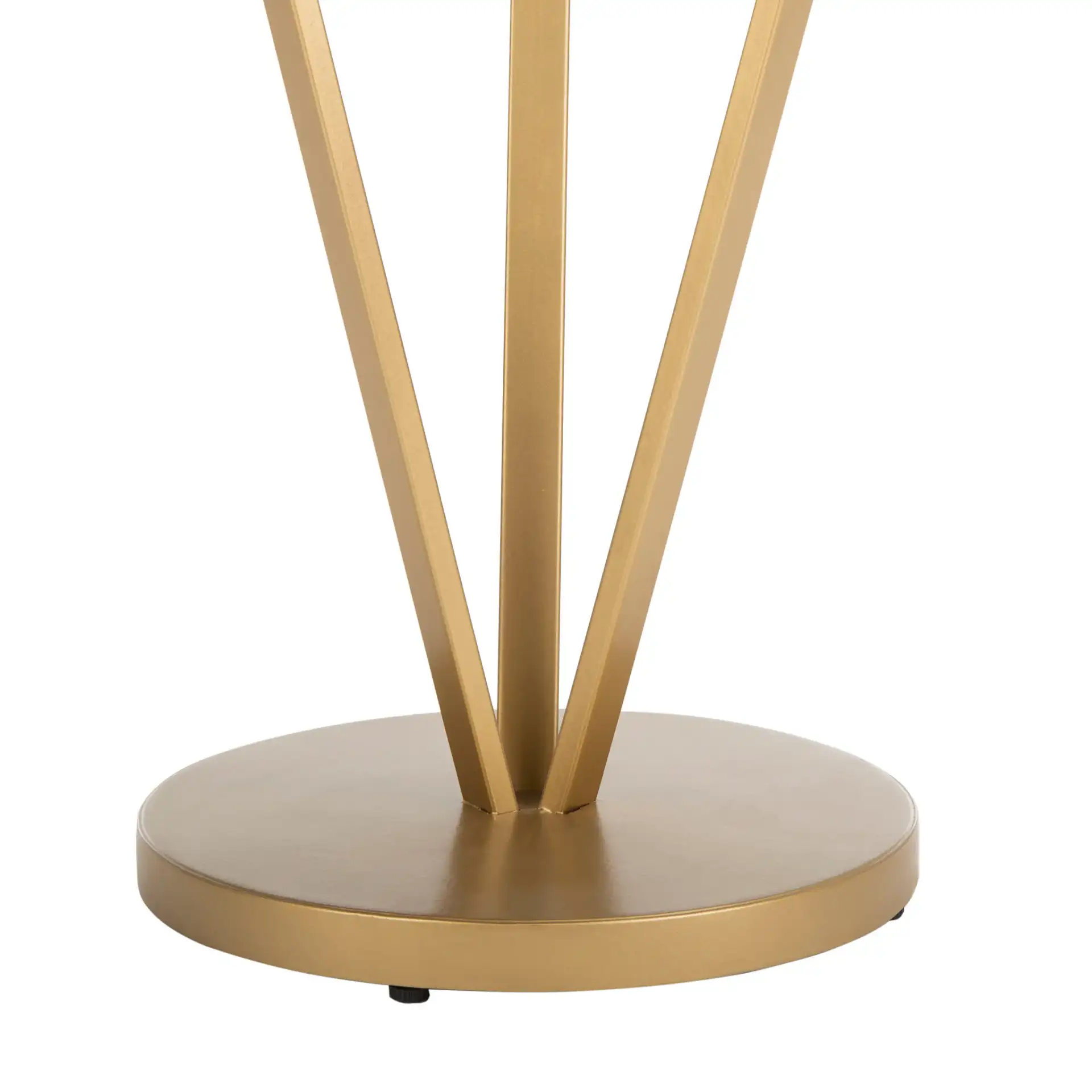 Theia Accent Table in White Marble / Gold, detail view