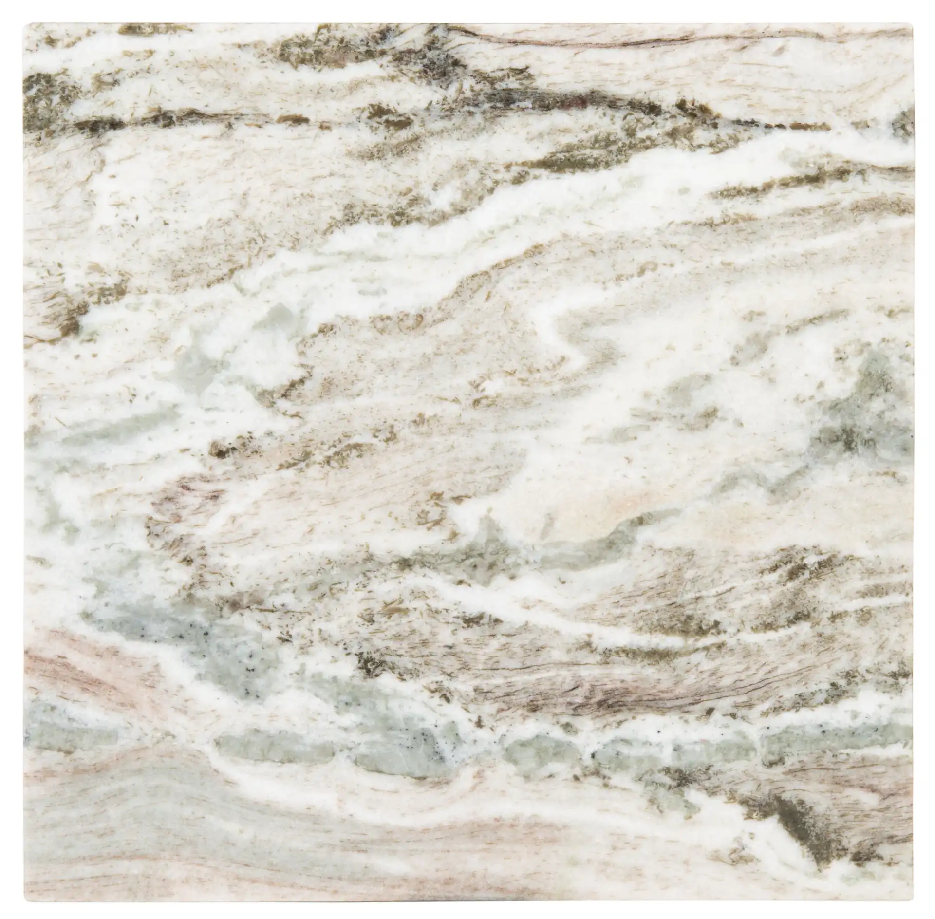 Jada Stone Top Accent Table in Multicolor Gray Stone / Black, detail view
