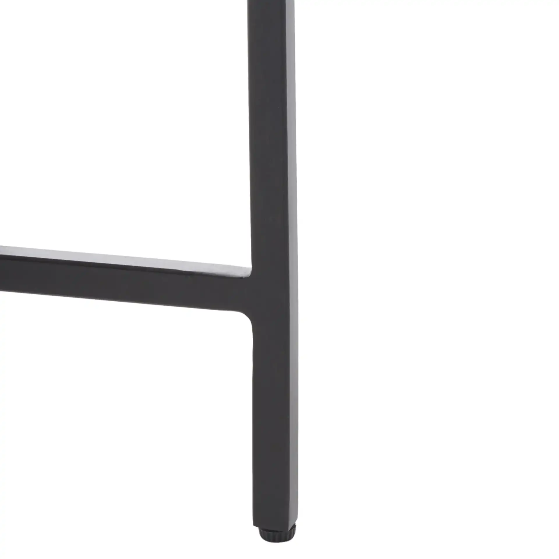 Azula Stone Top Accent Table in Burnt Orange Stone / Black, detail view