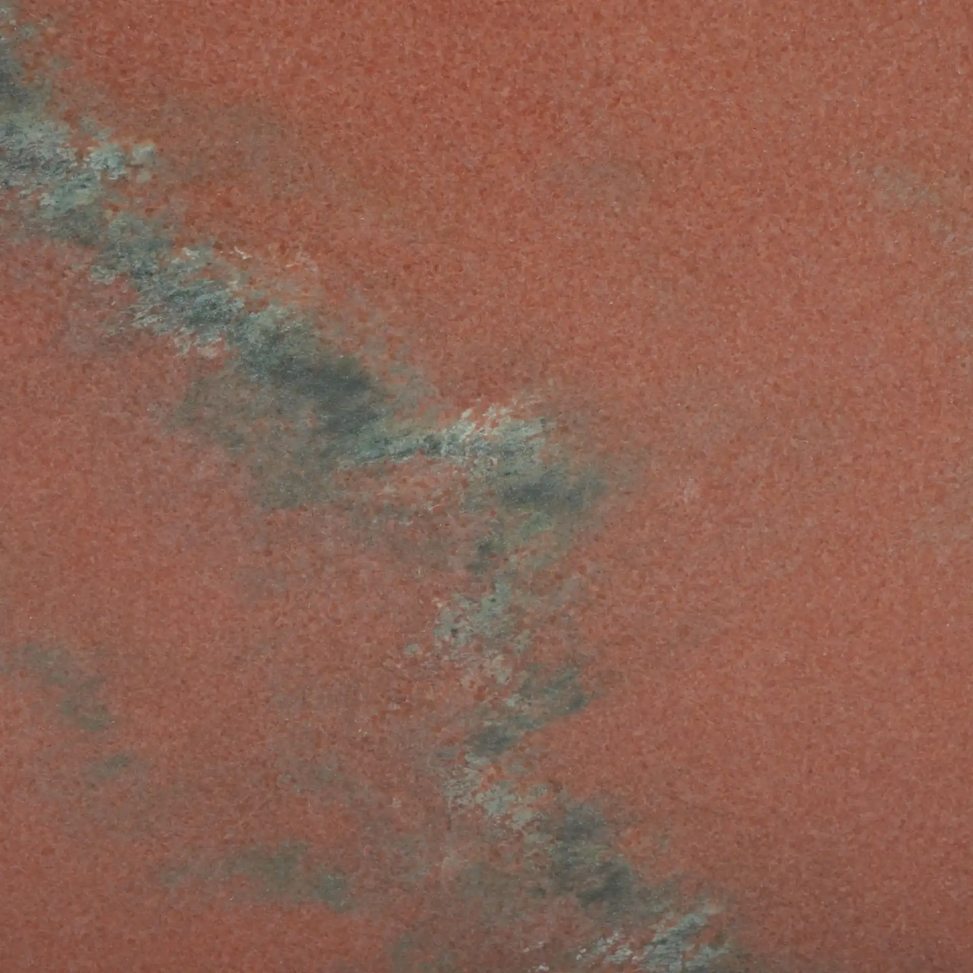 Azula Stone Top Accent Table in Burnt Orange Stone / Black, detail view