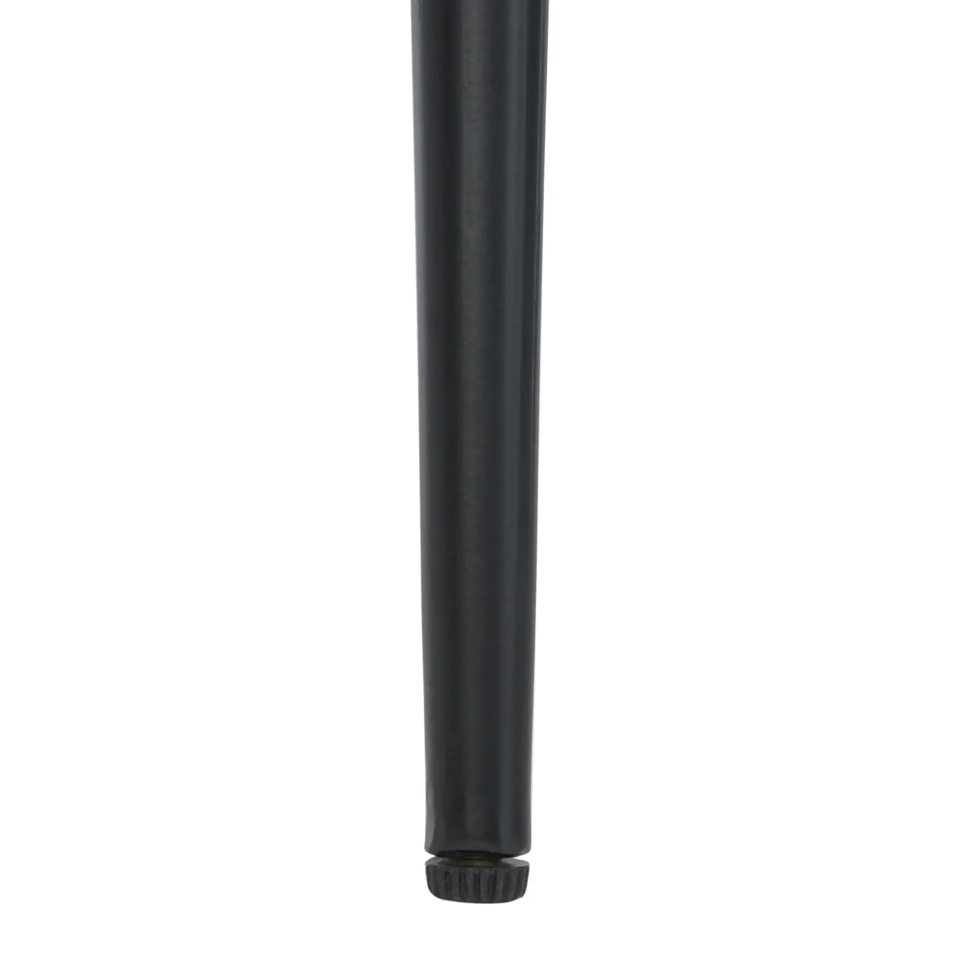 Yuki Stone Top Accent Table in White / Black, detail view