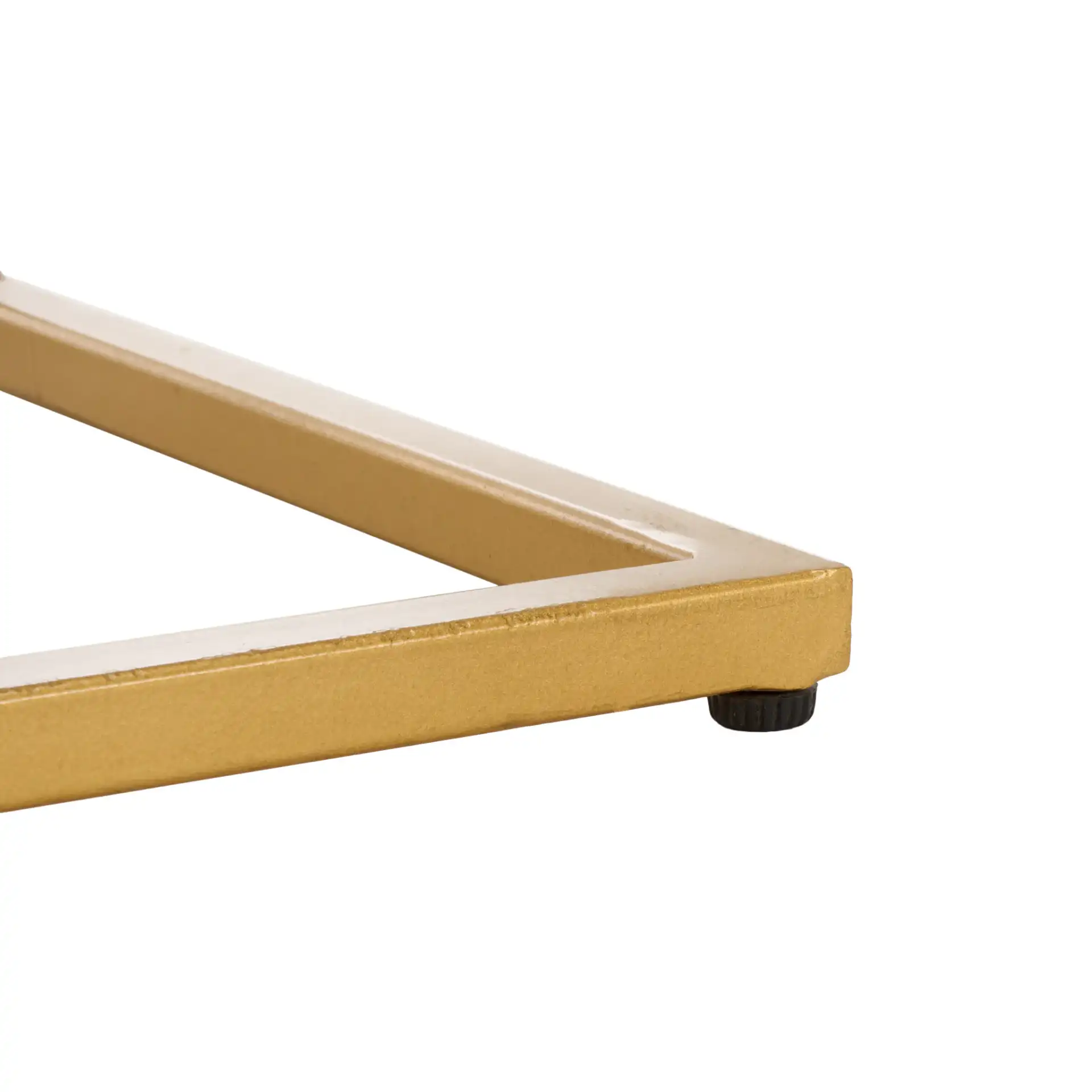 Keston Marble C-Table in White Marble / Gold, detail view