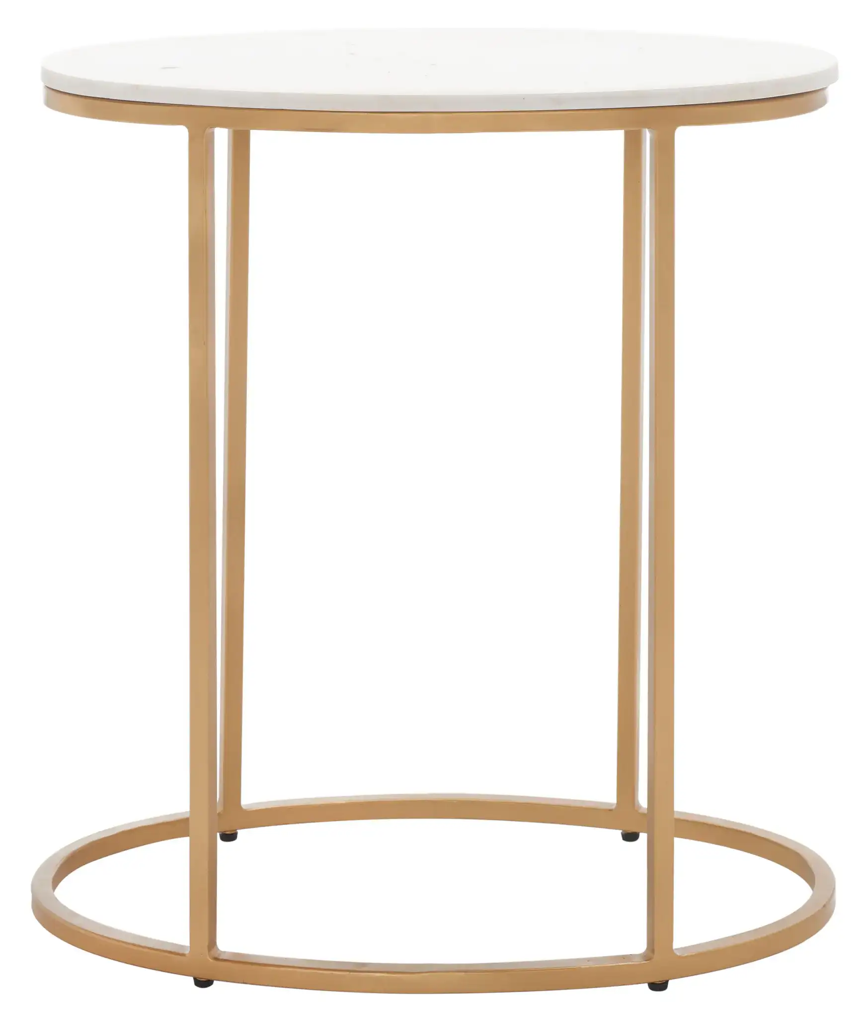 Tage Marble Side Table in White Marble / Gold