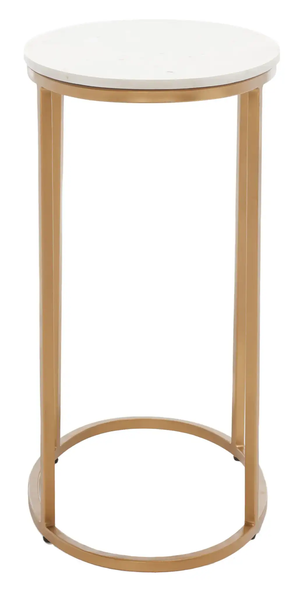 Tage Marble Side Table in White Marble / Gold, detail view