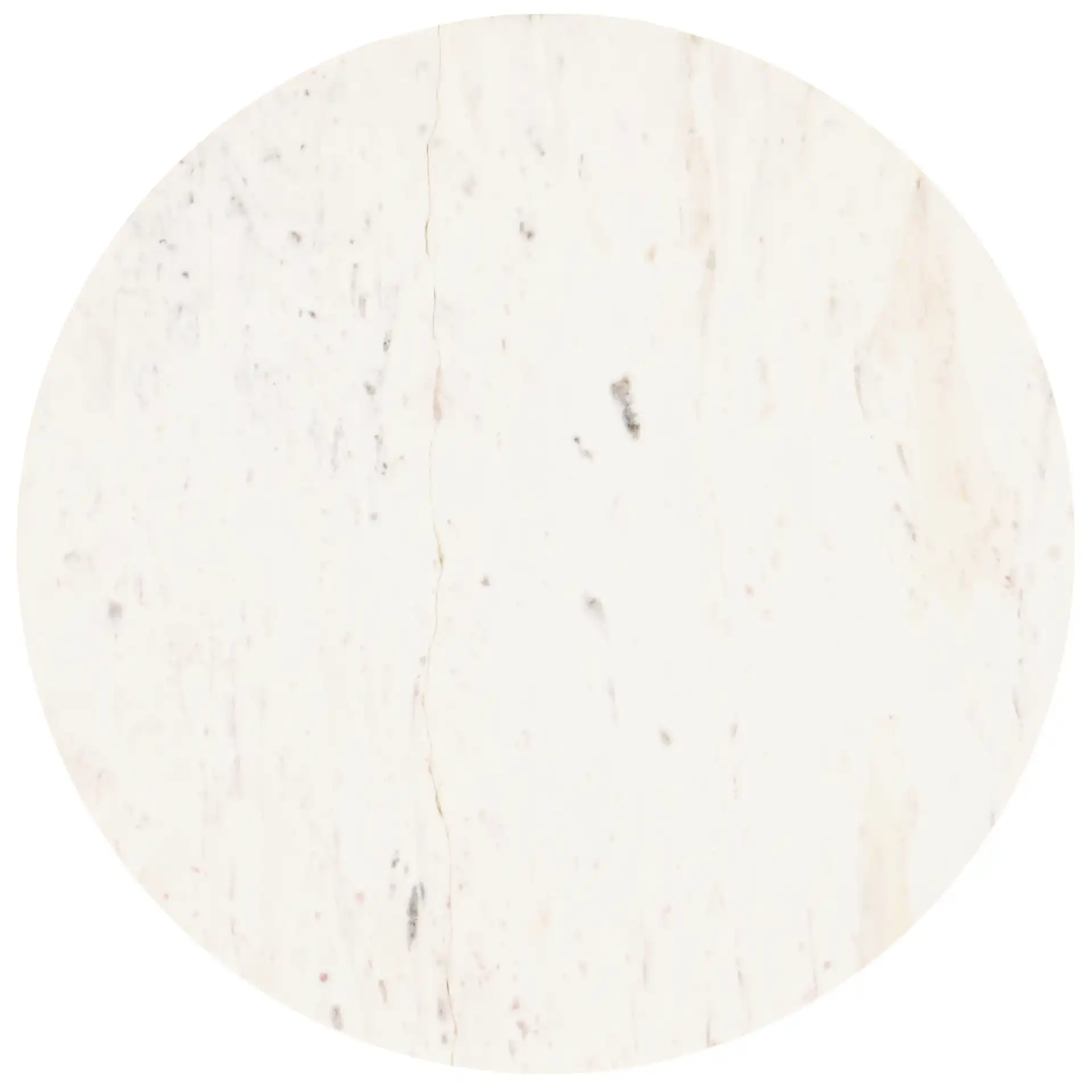 Cade Marble Side Table in White Marble / Black, detail view