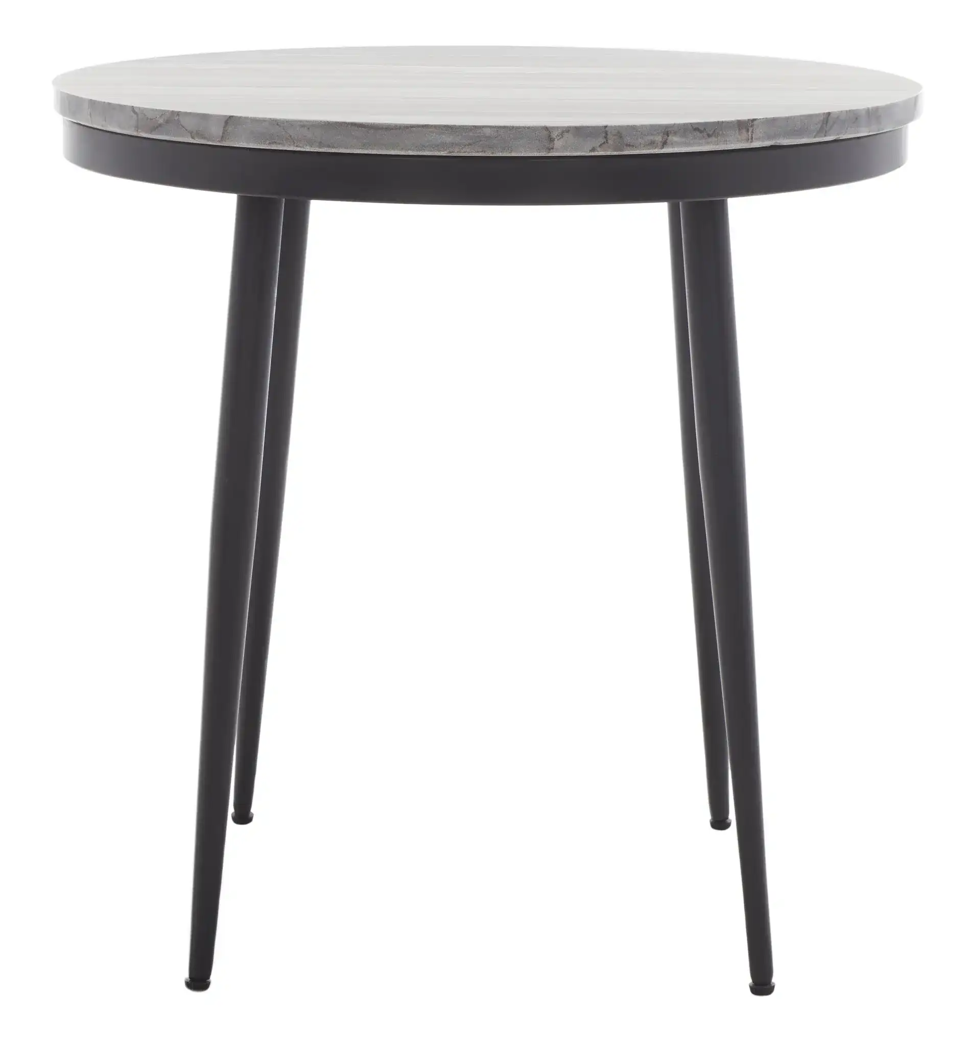 Nylah Marble Side Table in Gray Marble