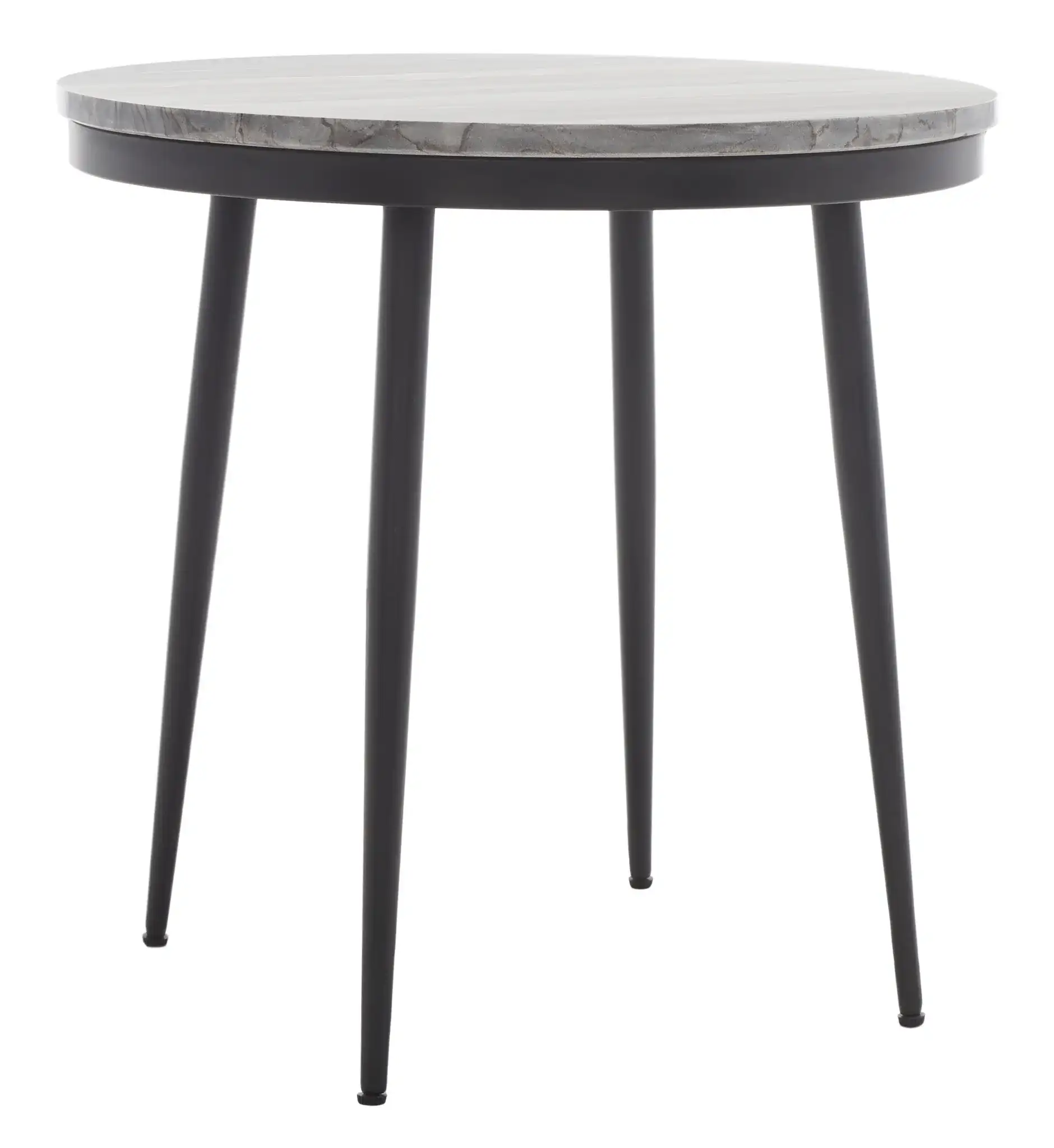 Nylah Marble Side Table in Gray Marble, detail view