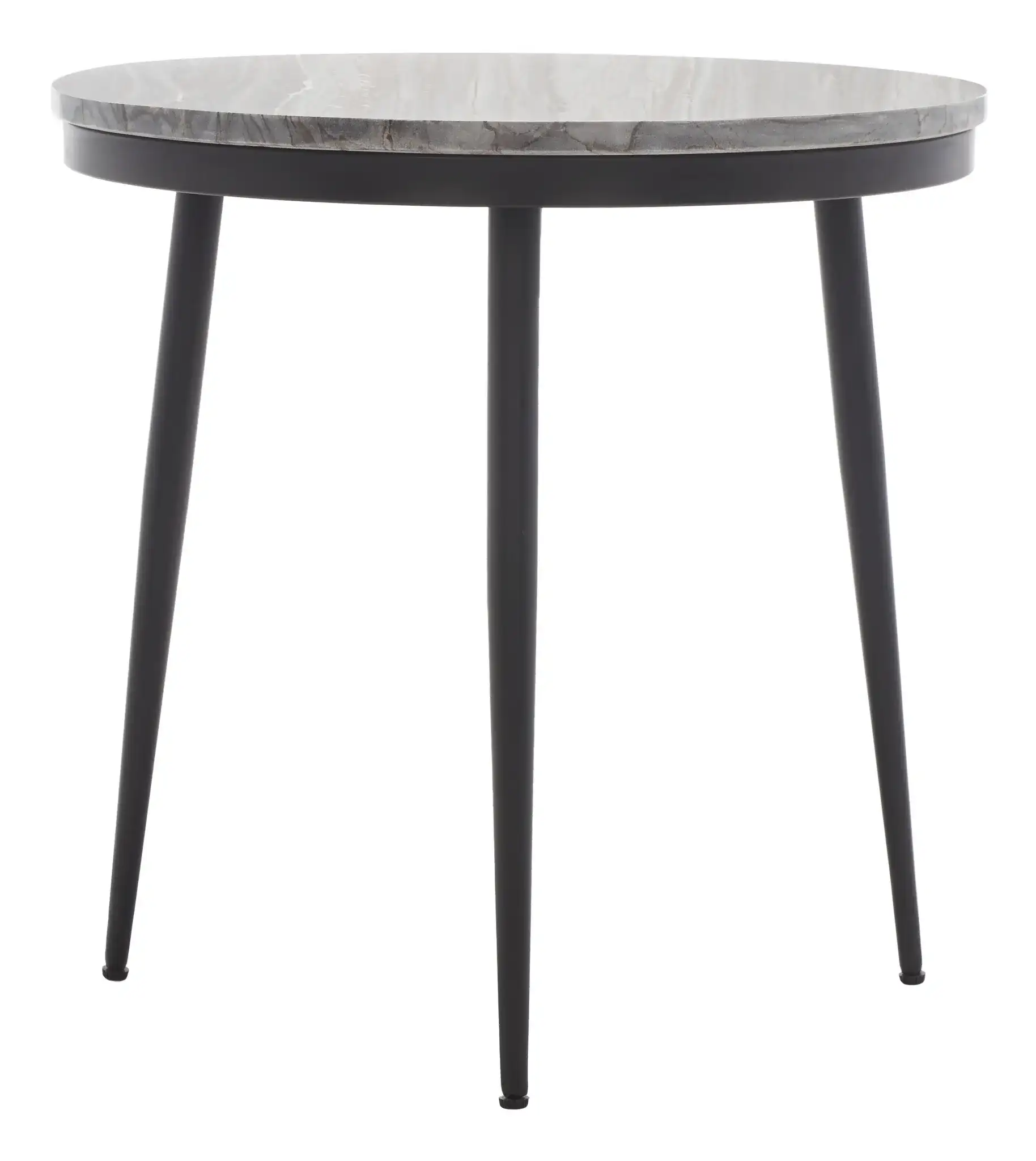 Nylah Marble Side Table in Gray Marble, detail view