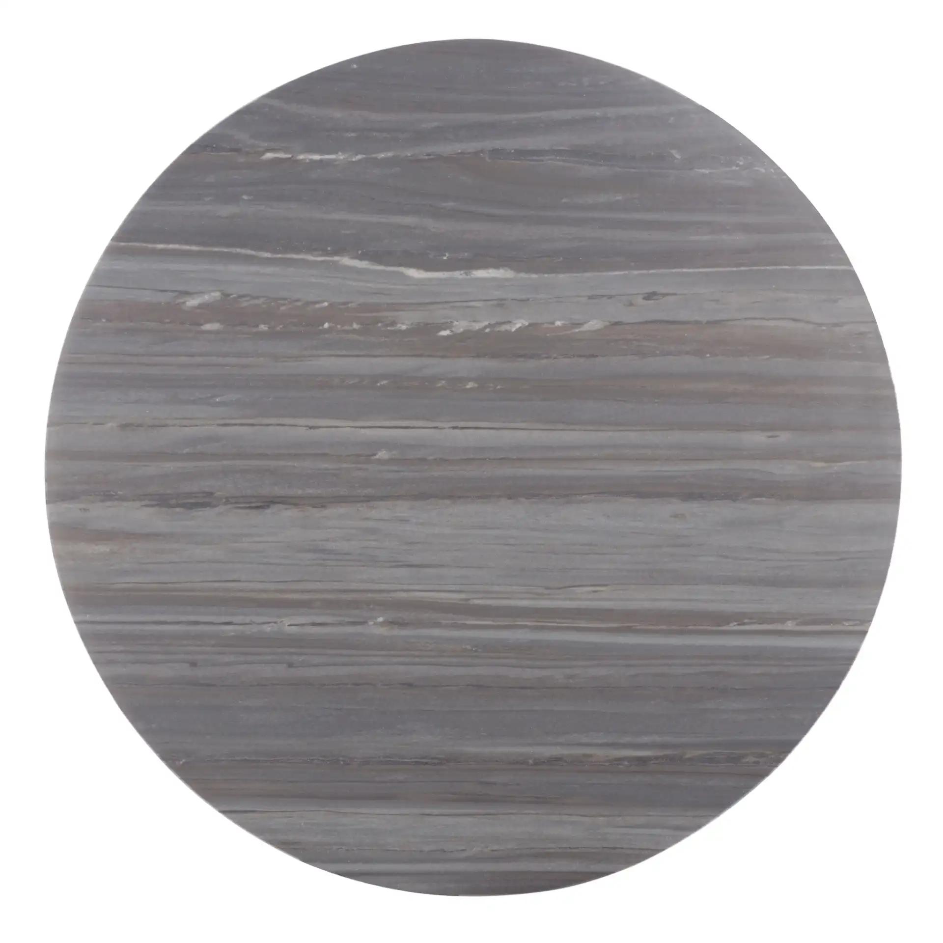Nylah Marble Side Table in Gray Marble, detail view