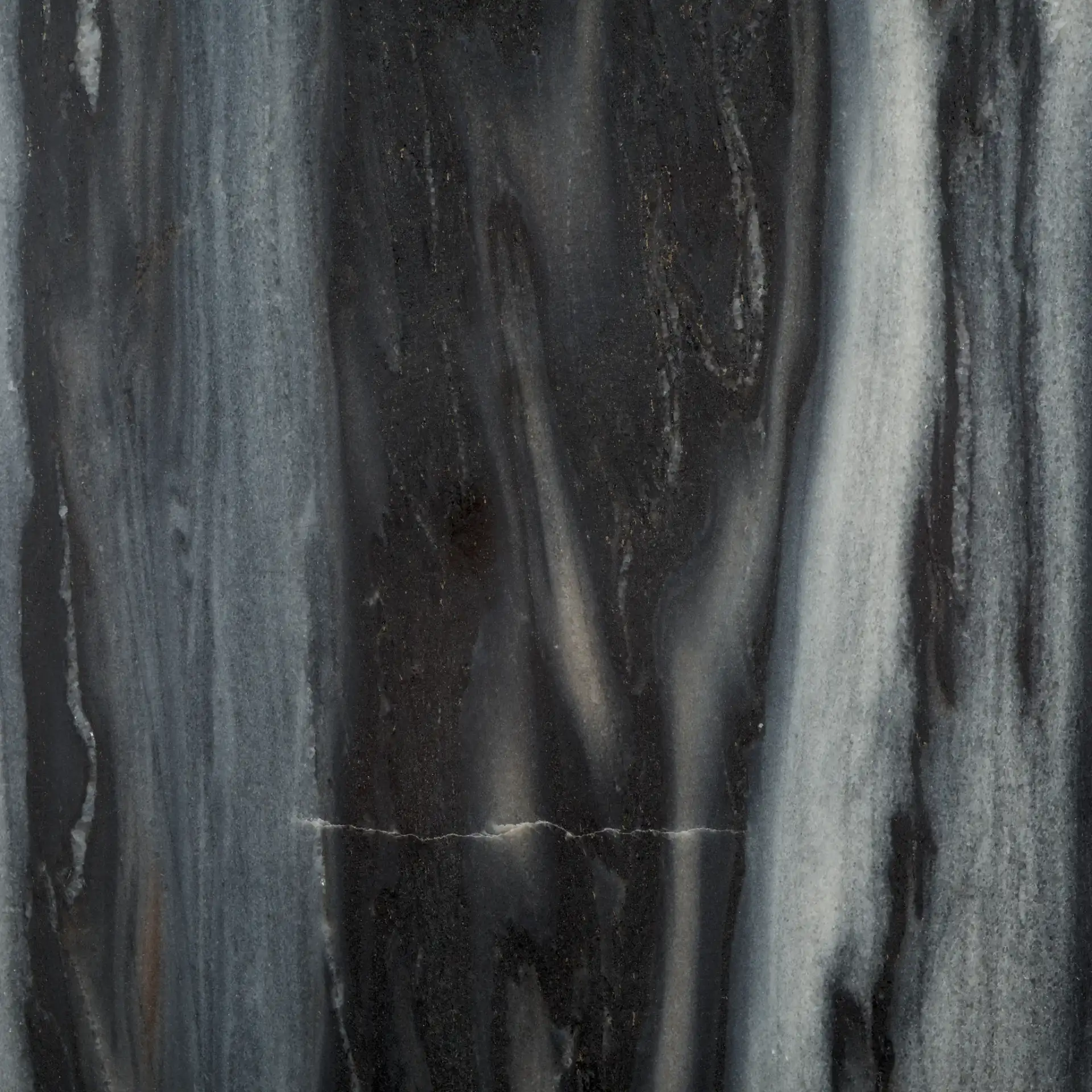 Castiel Hammered Side Table in Gray Marble, detail view