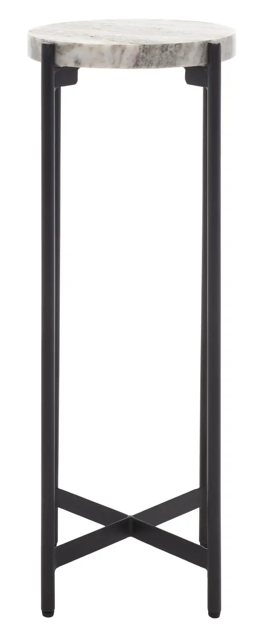 Hames Drink Table in Sand Brown Marble / Black