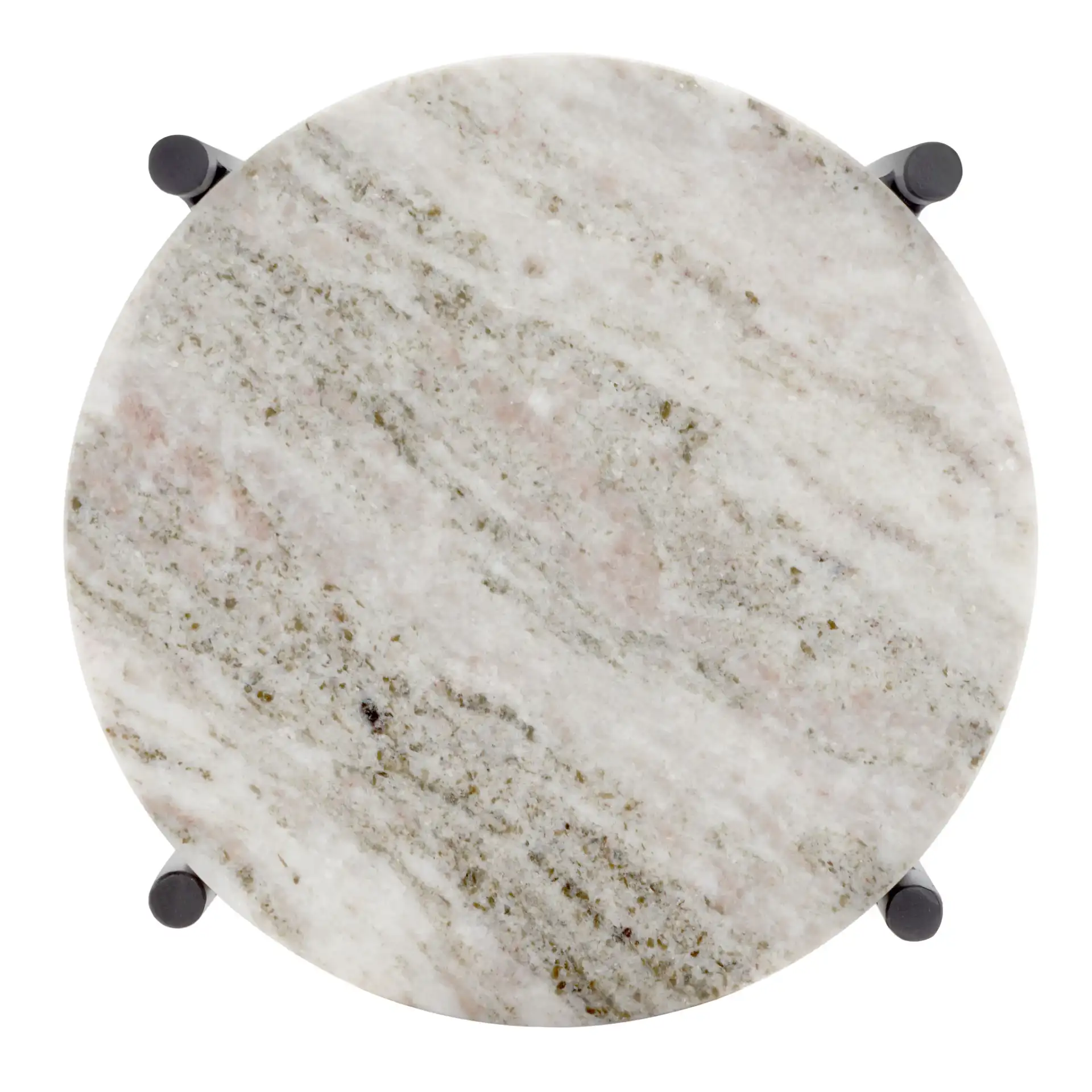 Hames Drink Table in Sand Brown Marble / Black, detail view