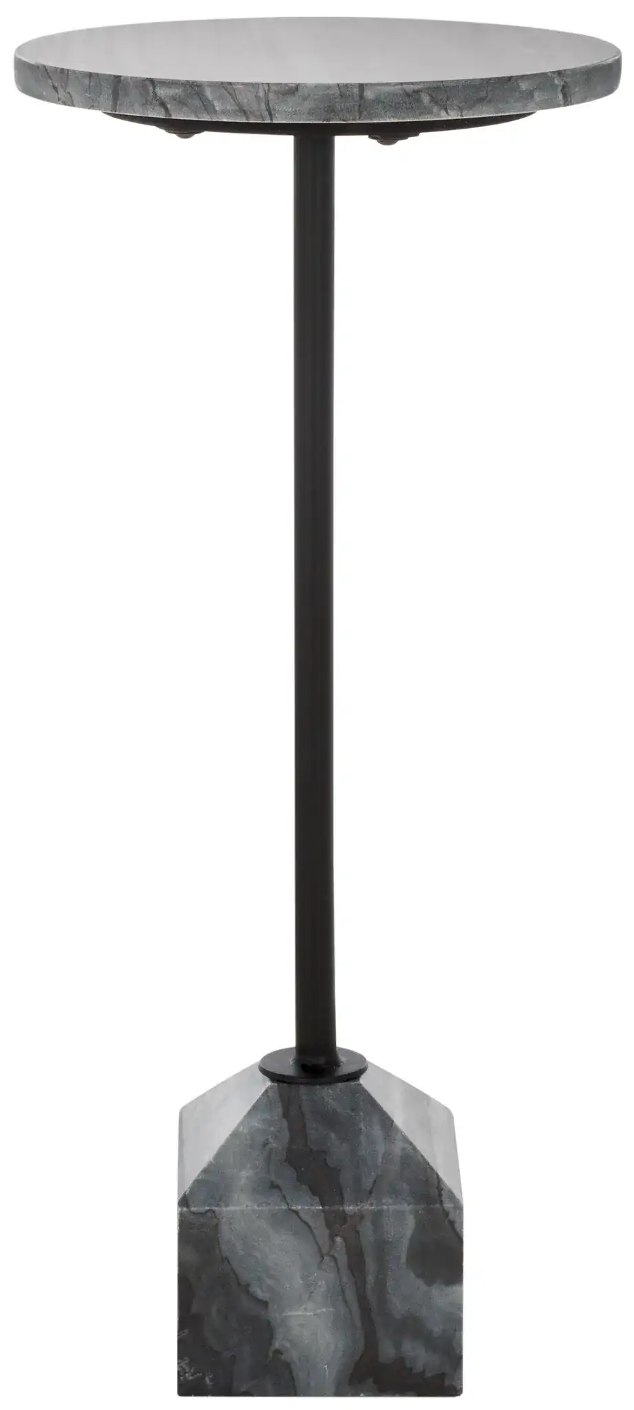 Sumer Drink Table in Gray Marble / Black