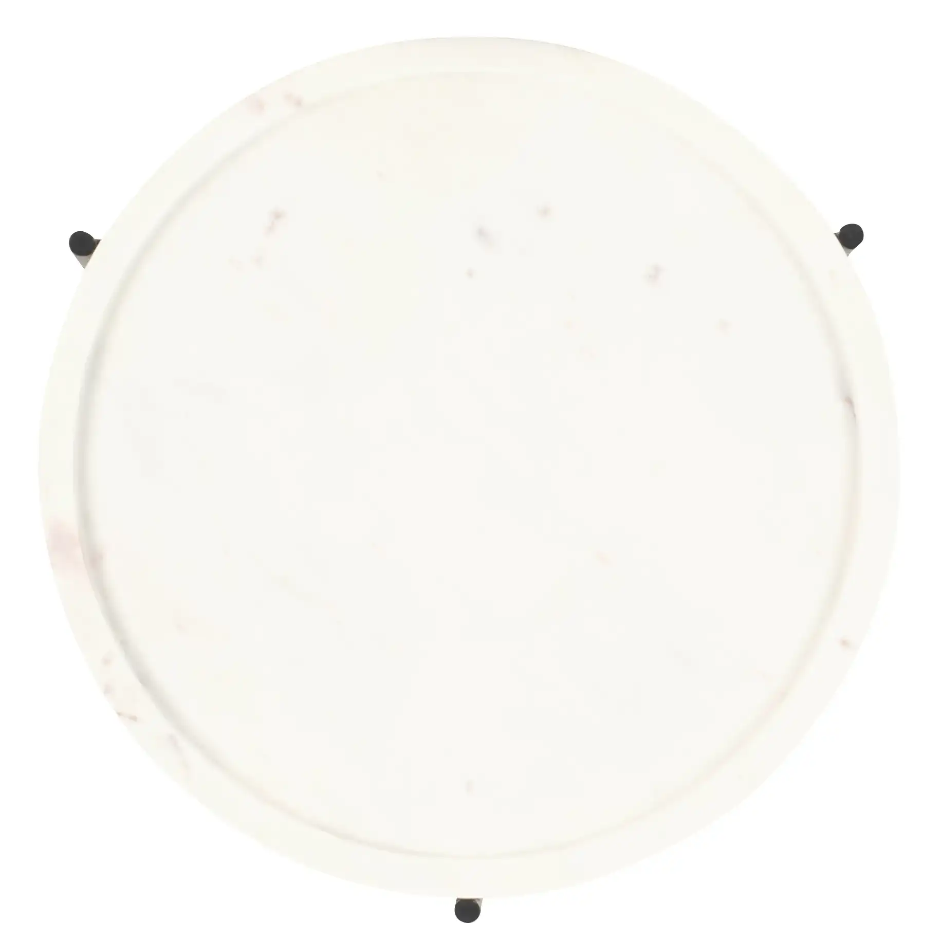 Bavaria Marble Side Table in White / Black, detail view