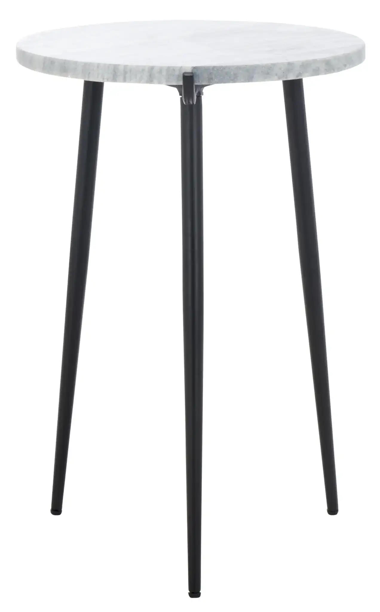 Hesse Marble Side Table in Gray / Black